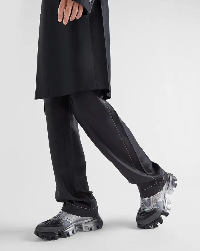 Prada os11x0226 Cloudbust Thunder Sneakers In Silver/Black Size US 12 / EU 45 - 3 Thumbnail