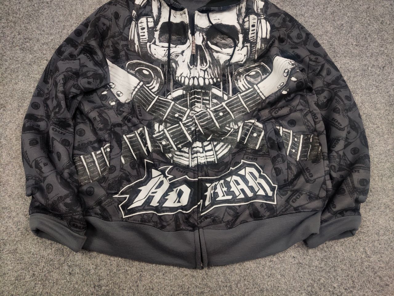 If Six Was Nine Vintage No Fear Skulls Zip Hoodie Y2K if six was nine Style Size US M / EU 48-50 / 2 - 5 Thumbnail