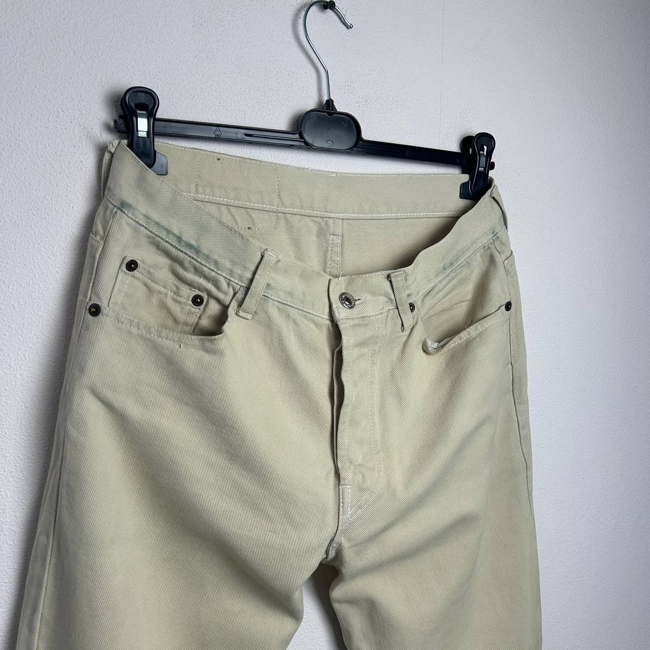 Levi's Vintage Clothing Vintage Levis 501xx Made In USA beige denim jeans Size US 34 / EU 50 - 9 Thumbnail