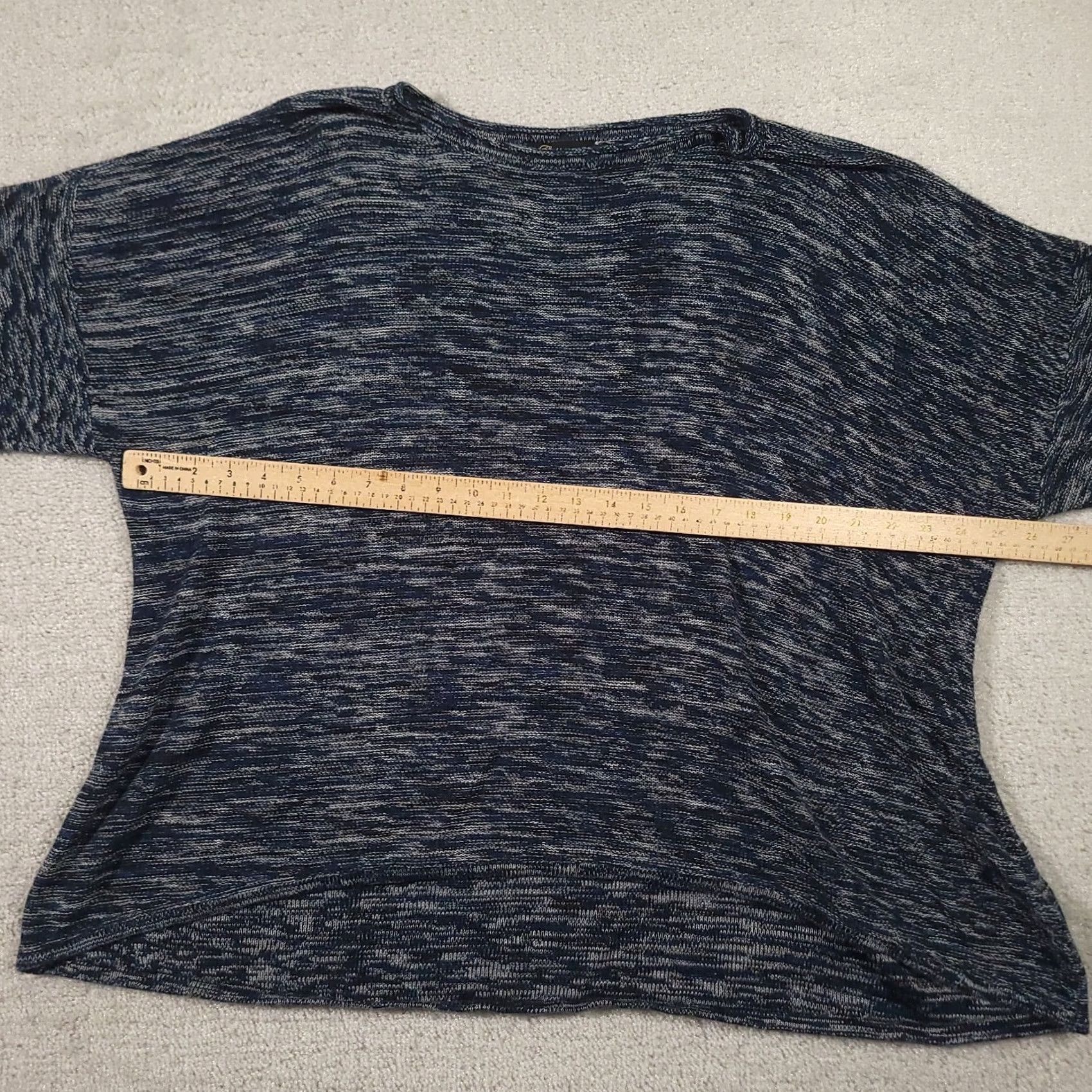 Vintage Cupio Sweater Womens 3X Blue 3/4 Sleeve Boat Neck Pullover Top Size XXL / US 16-18 / IT 52-54 - 3 Thumbnail