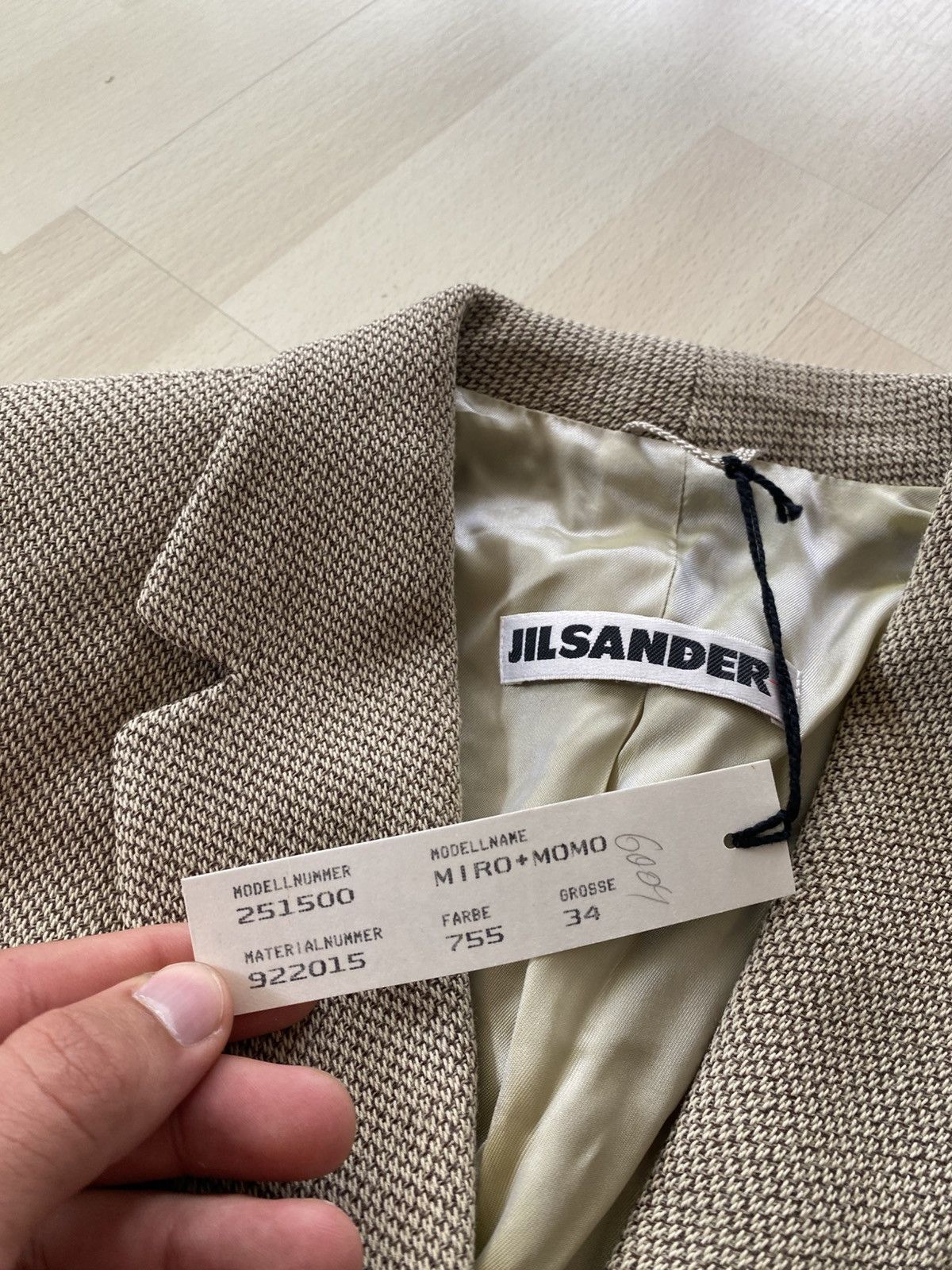 Jil Sander Vintage 90s Tweed Jil Sander Blazer Size XS / US 0-2 / IT 36-38 - 6 Thumbnail