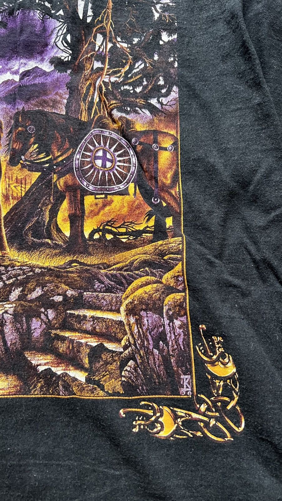 Fruit Of The Loom 2005 Ensiferum EU tour black metal folk t shirt y2k Size US L / EU 52-54 / 3 - 4 Thumbnail