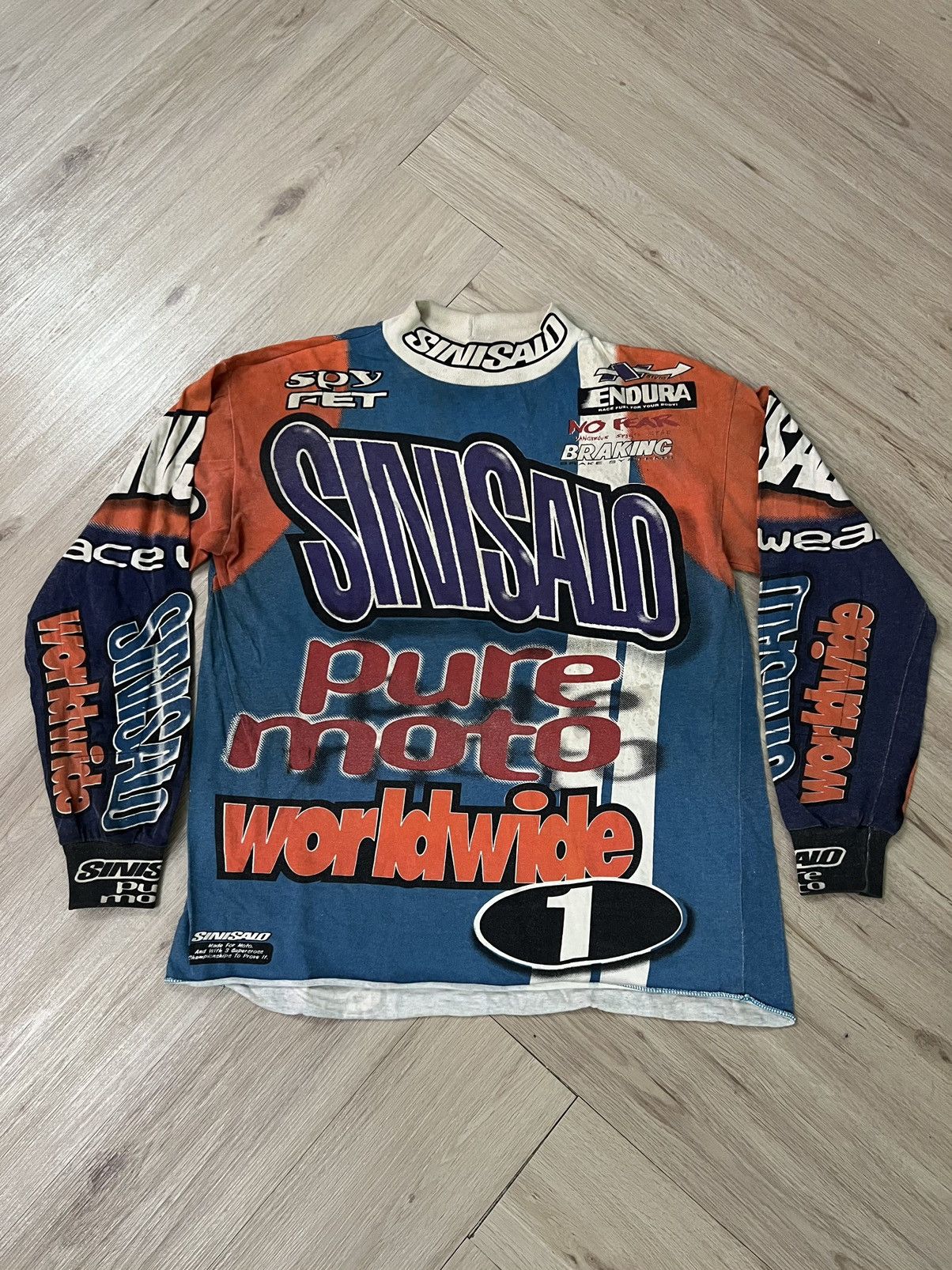 image of Endura x No Fear Vintage Sinisalo Motocross 90's Shirt in Blue, Men's (Size Large)