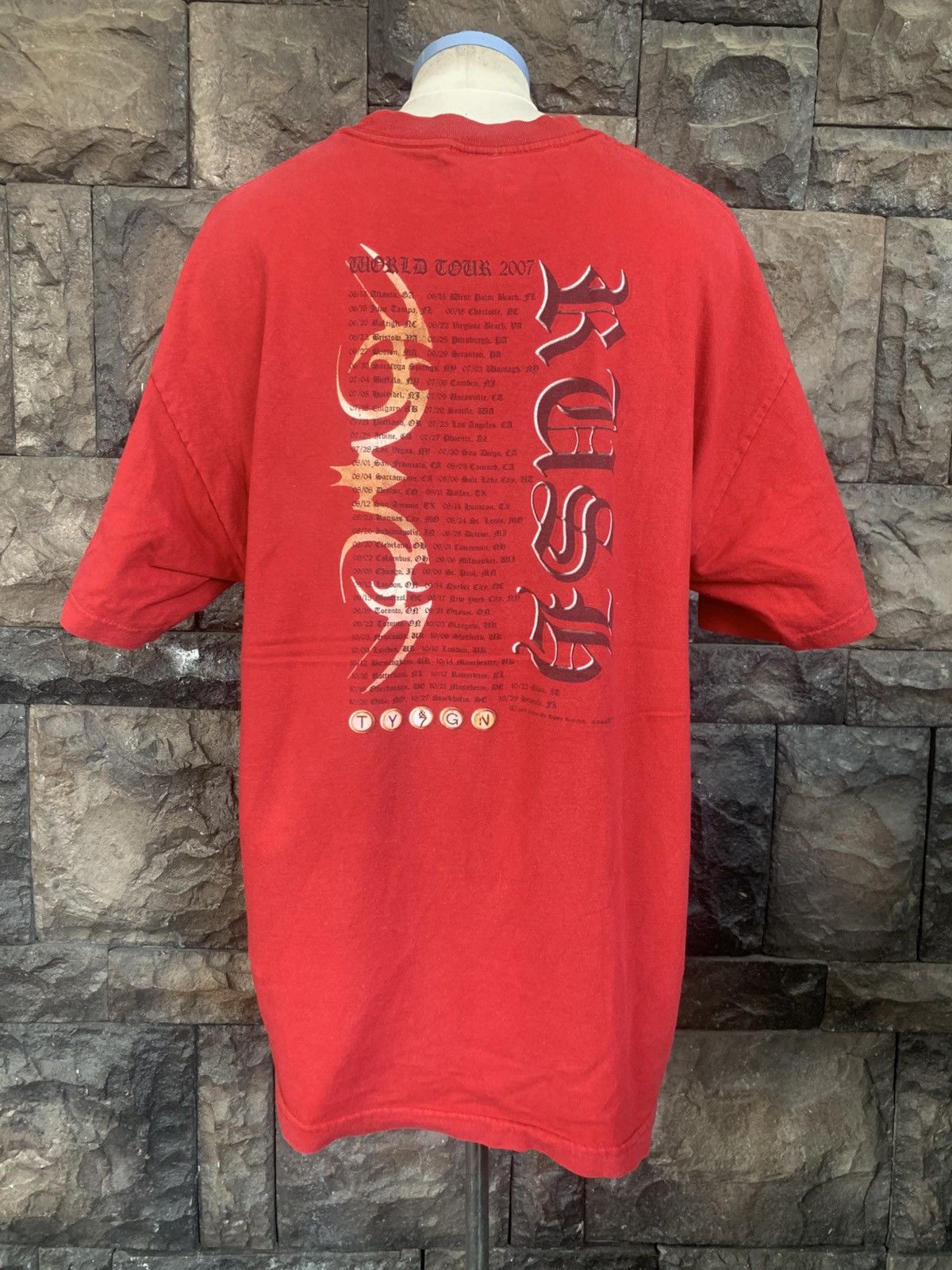 Band Tees Vintage 2007 Rush World Tour Rock Band T shirt Size US XL / EU 56 / 4 - 6 Thumbnail