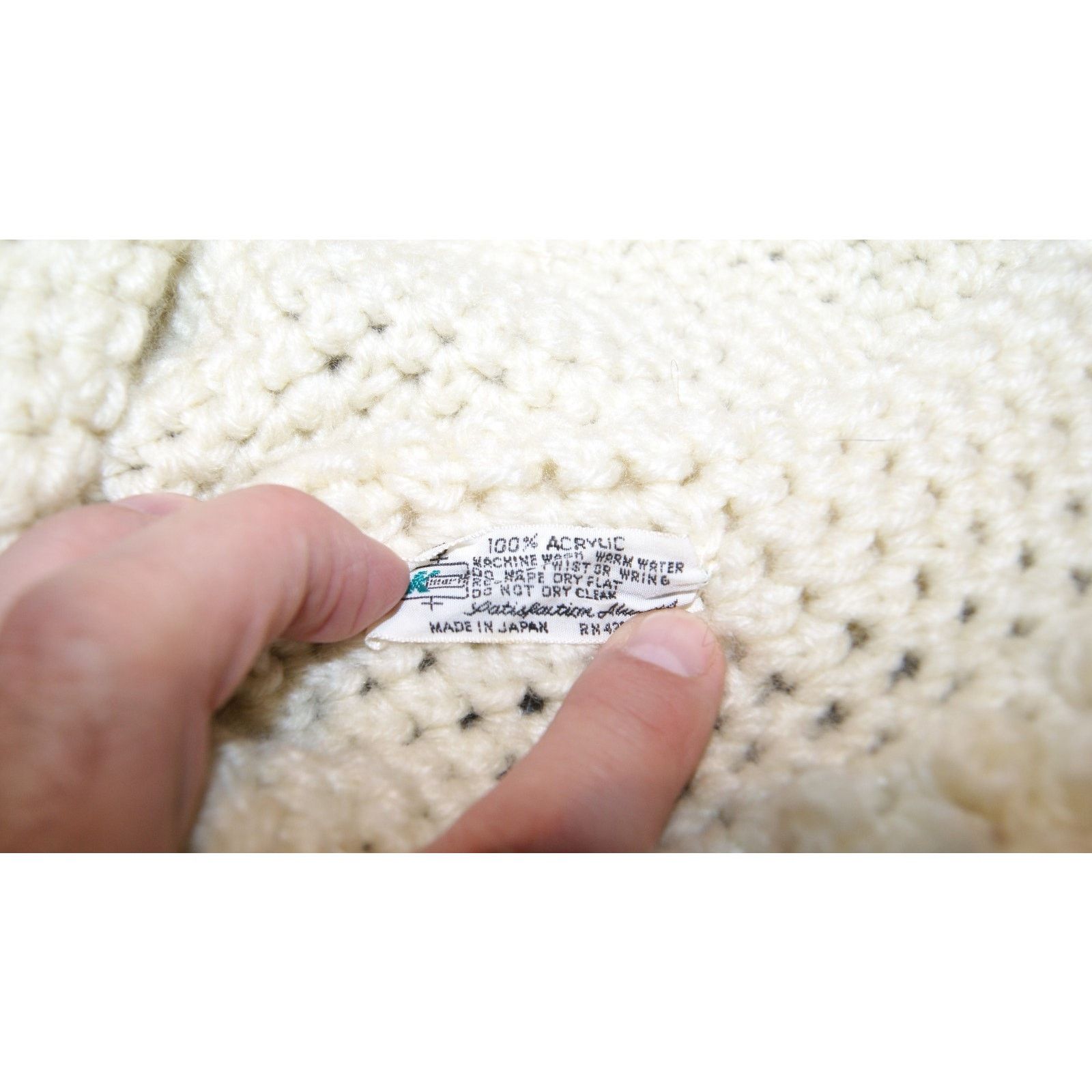 Vintage VTG 70s Kmart Womens Crochet Knit Bucket Winter Hat Japan Size ONE SIZE - 6 Thumbnail