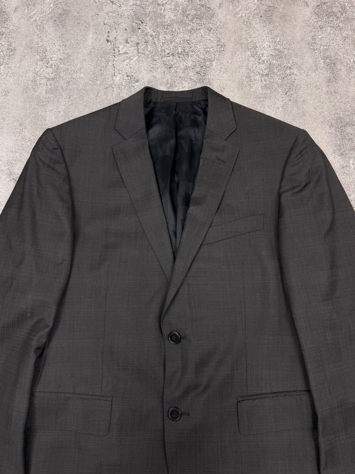Versace Versace Men Check Suit Set Dark Grey Size M Size 50R - 4 Thumbnail