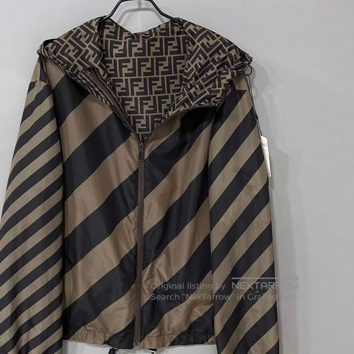 Fendi Multi Striped Hooded Light Jacket XL. Size US XL / EU 56 / 4 - 2 Thumbnail