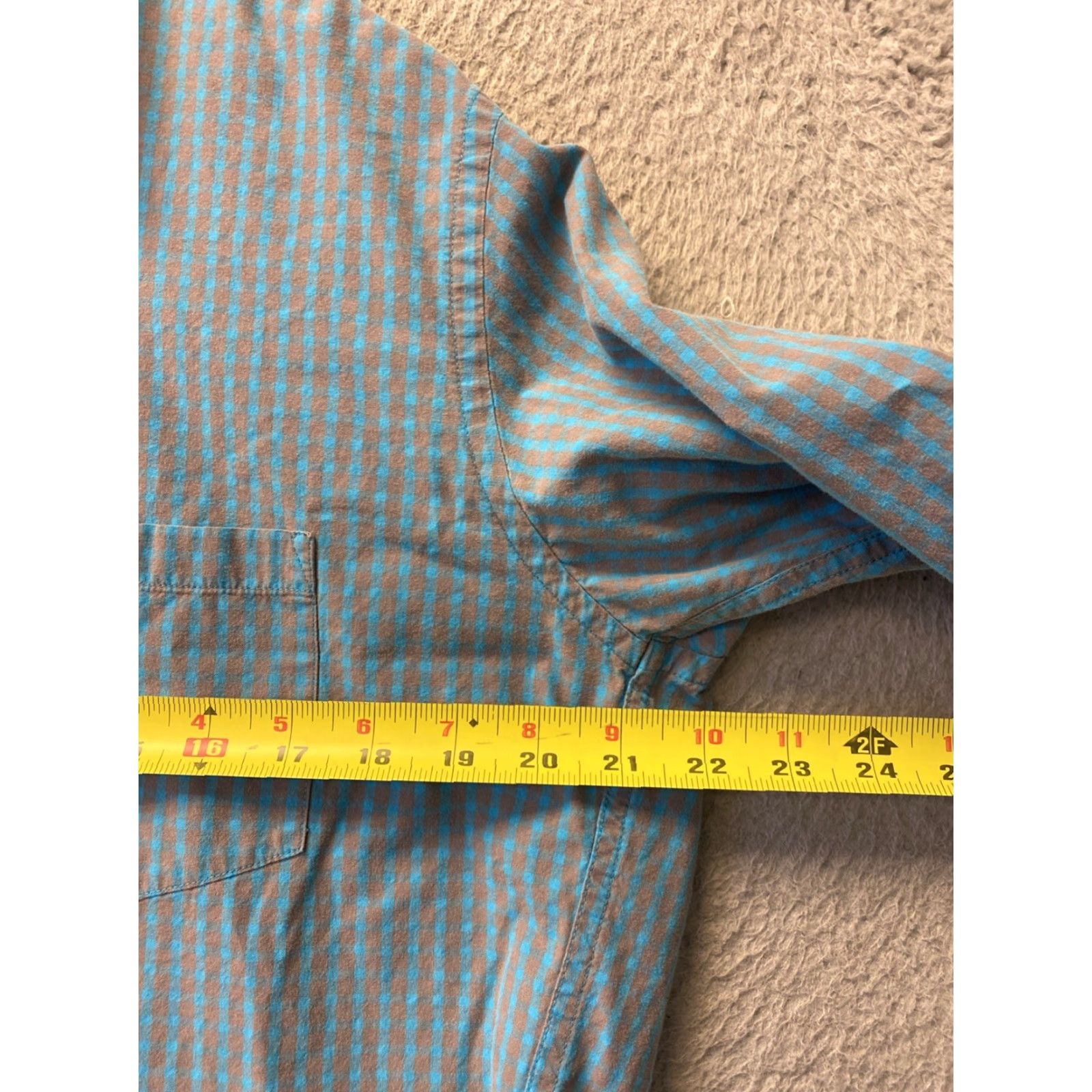 J.Crew VINTAGEJ. Crew Button-Down Shirt Men’s L Turquoise Gray Plaid Slim /0126 Size US L / EU 52-54 / 3 - 5 Thumbnail