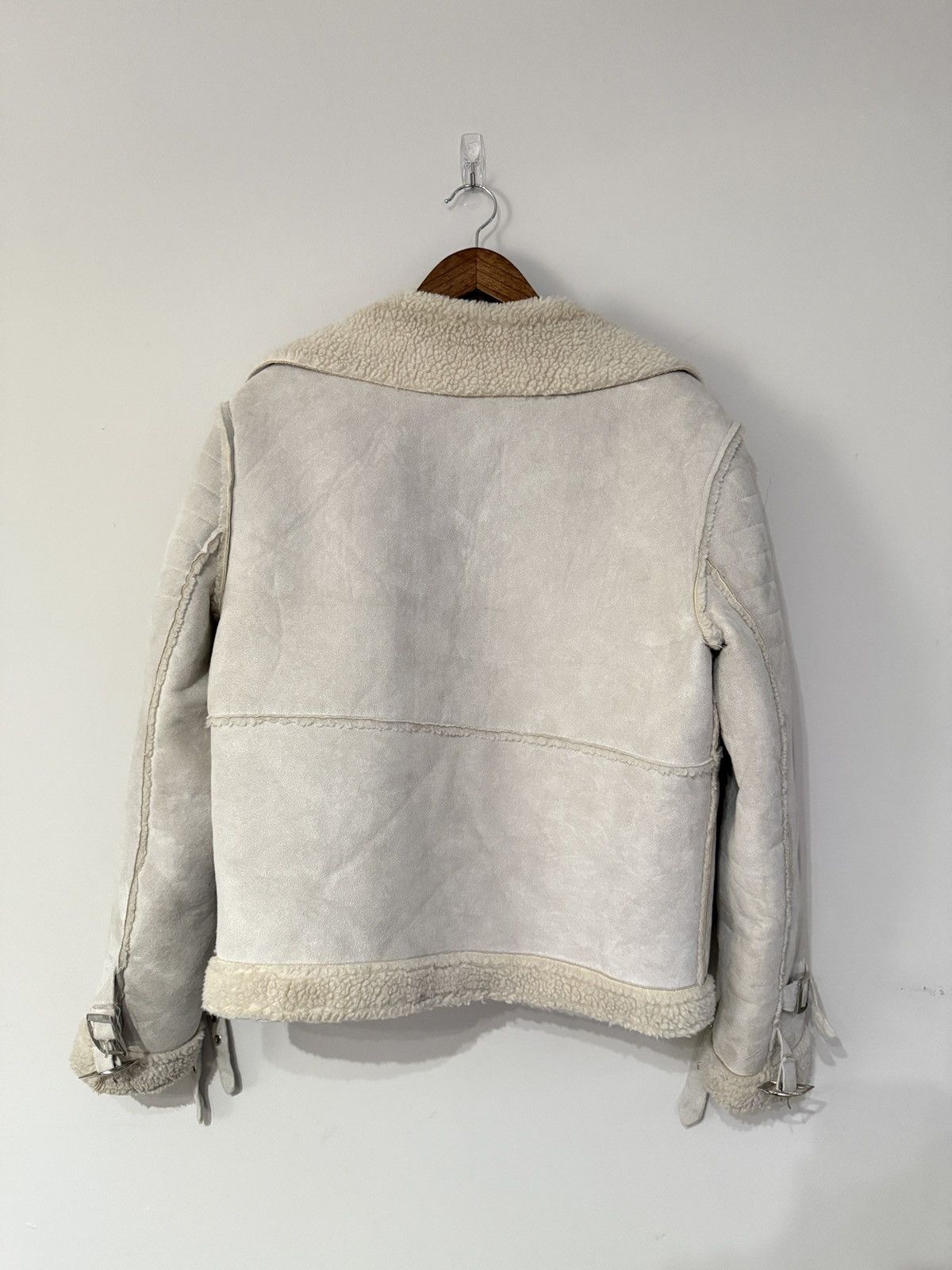 Embellish Embellish shearling moto jacket cream zip up streetwear Size US S / EU 44-46 / 1 - 2 Thumbnail