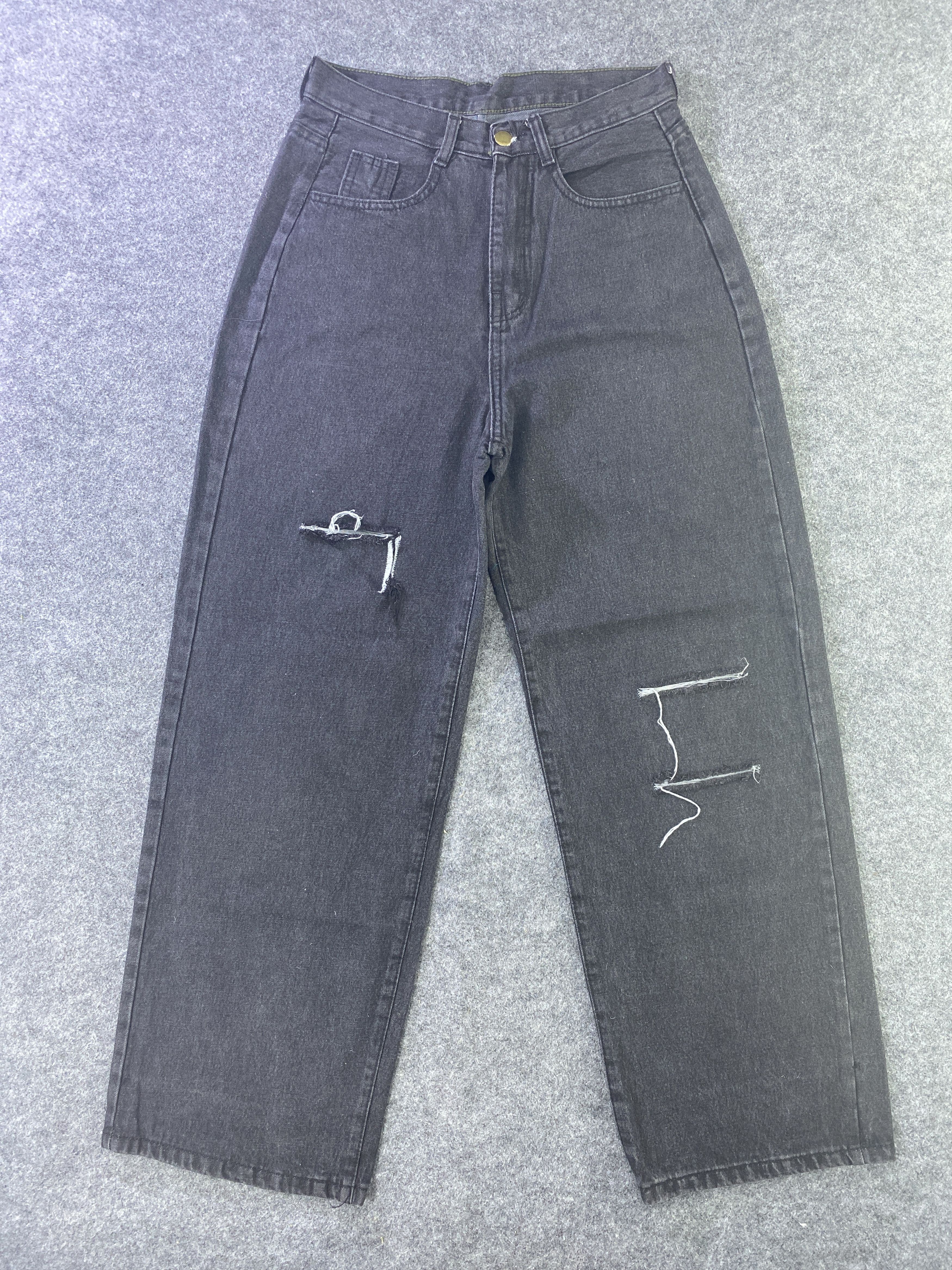 Japanese Brand Japanese Brand Baggy Distressed Black Pants -J948 Size US 28 / EU 44 - 1 Thumbnail