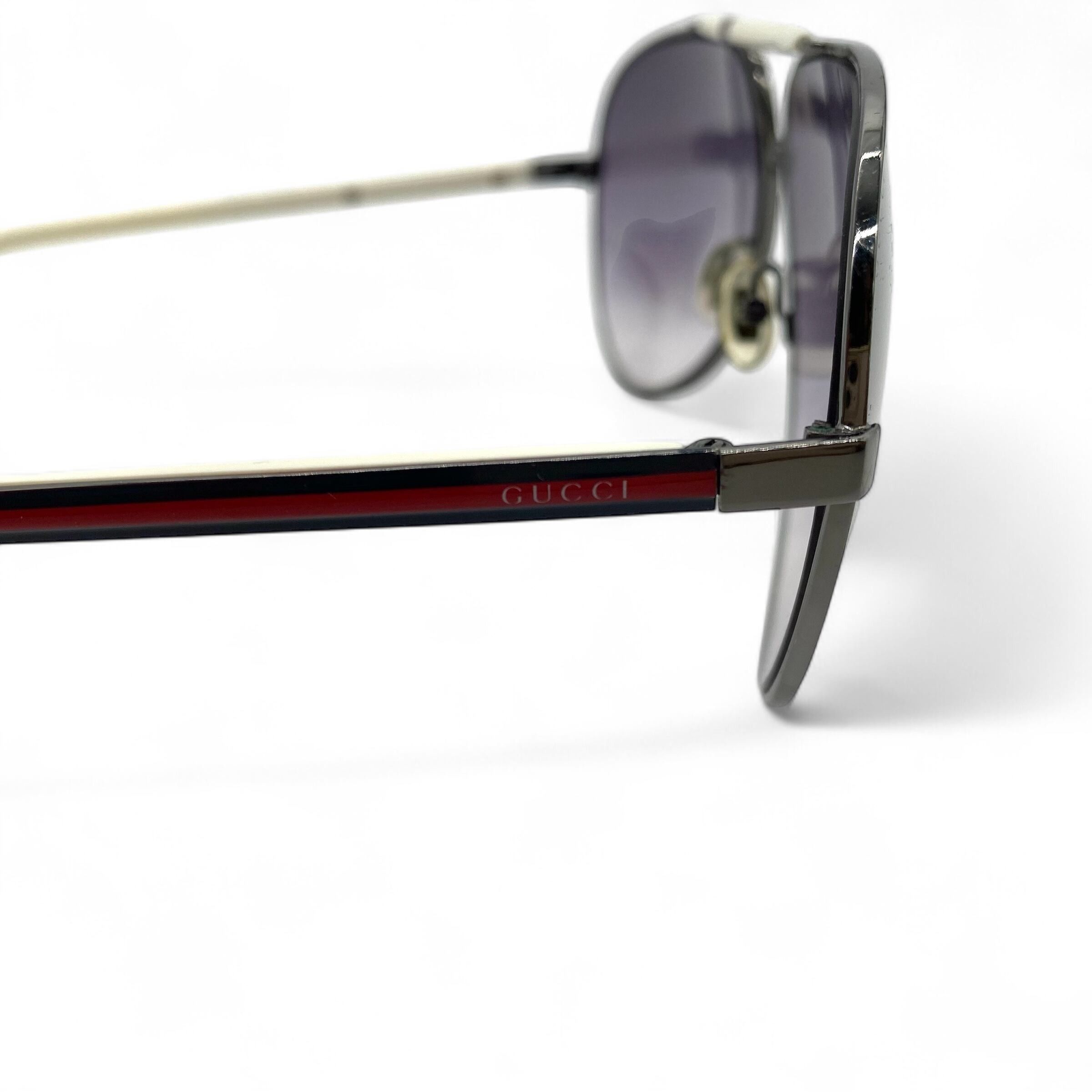 Gucci Vintage Gucci Eyewear Teardrop Sunglasses Webline Size ONE SIZE - 6 Thumbnail