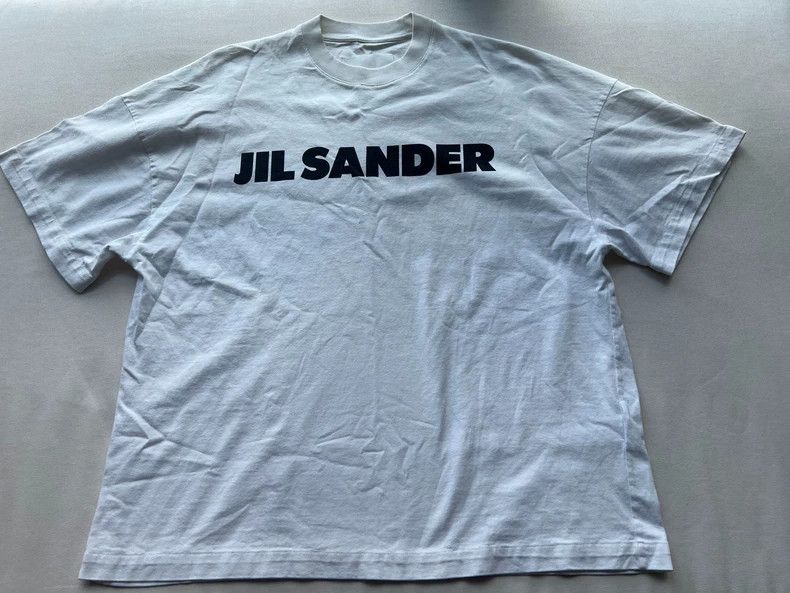 ★Jil Sander★ Logo Cotton Short Sleeve T-Shirt White J40GC0 Logo short-sleeved cotton T-shirt in white - Jil Sander