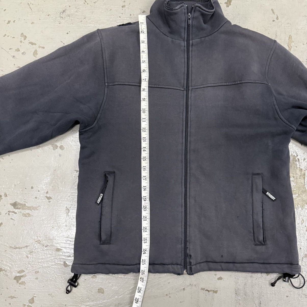 Stussy Old Stussy Fleece Full Zip Jacket Thrash Distressed Size US M / EU 48-50 / 2 - 9 Thumbnail