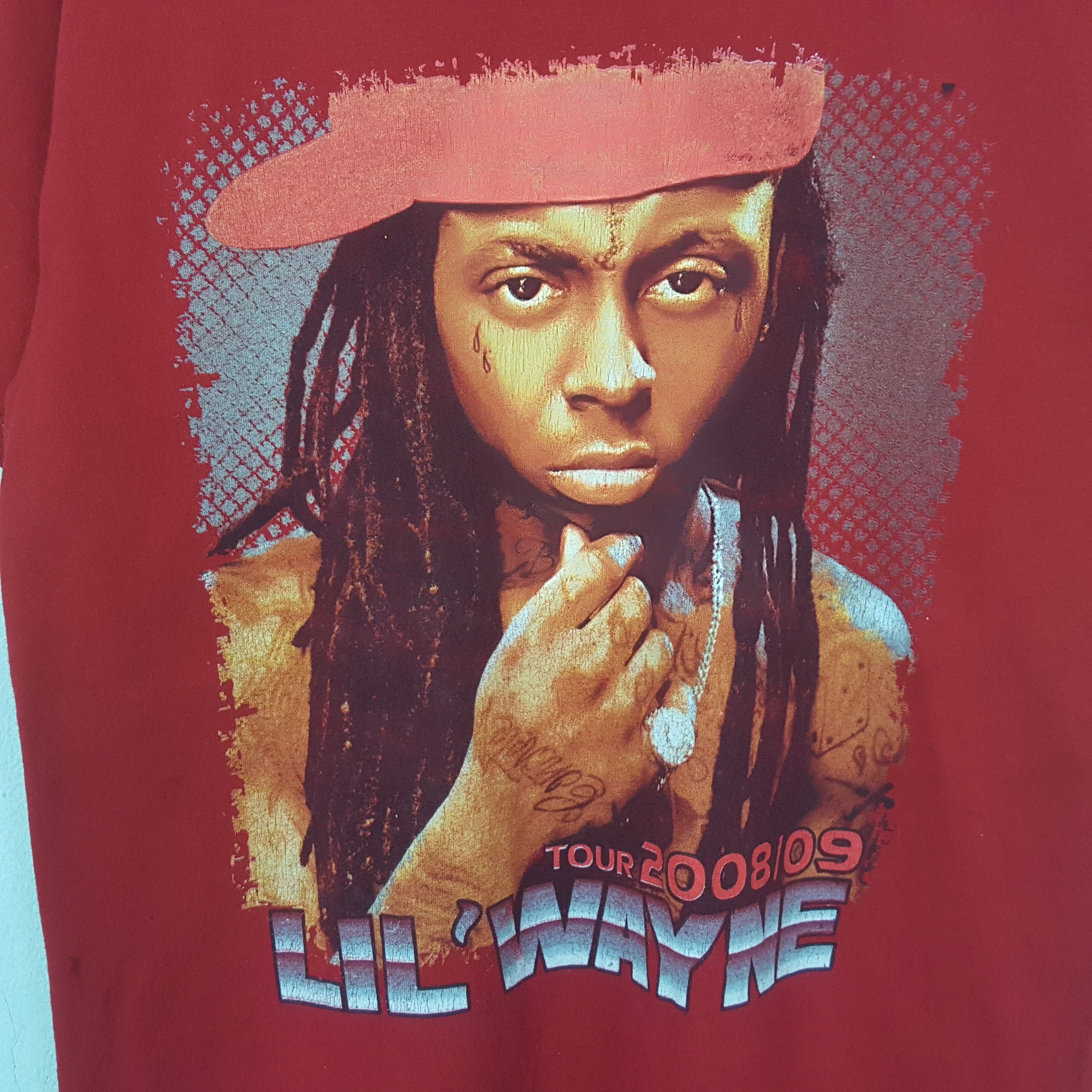 Band Tees Lil Wayne Tour 2008/2009 Rapper Singer Music Tshirt RR24 Size US M / EU 48-50 / 2 - 2 Thumbnail
