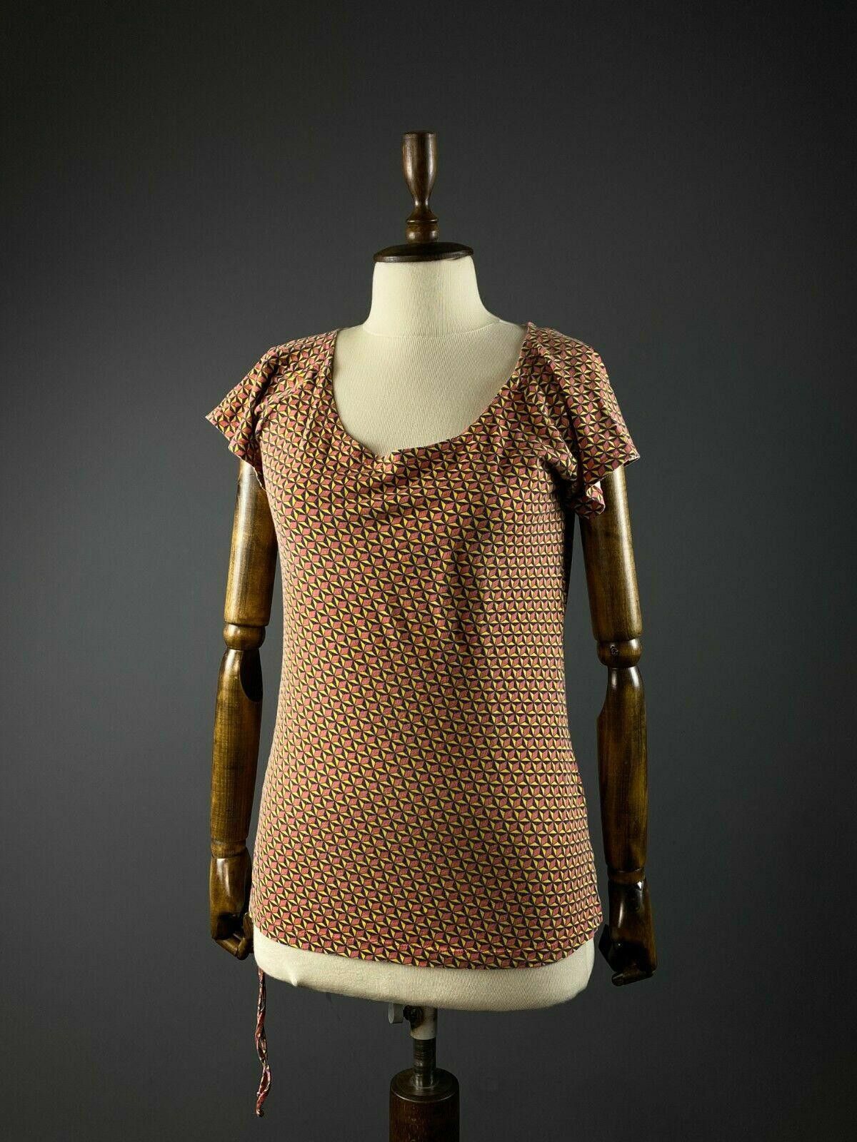 Designer Deerberg by Oska Orange Geometric Summer Top Size S Size S / US 4 / IT 40 - 1 Thumbnail