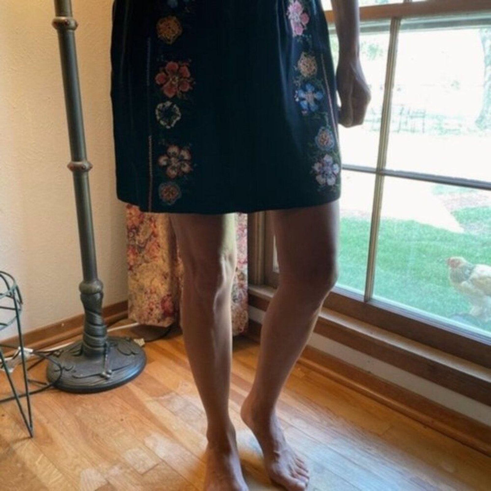 Chloe Chloe Embroidered crepe mini skirt navy size 8 Size 28" / US 6 / IT 42 - 10 Thumbnail