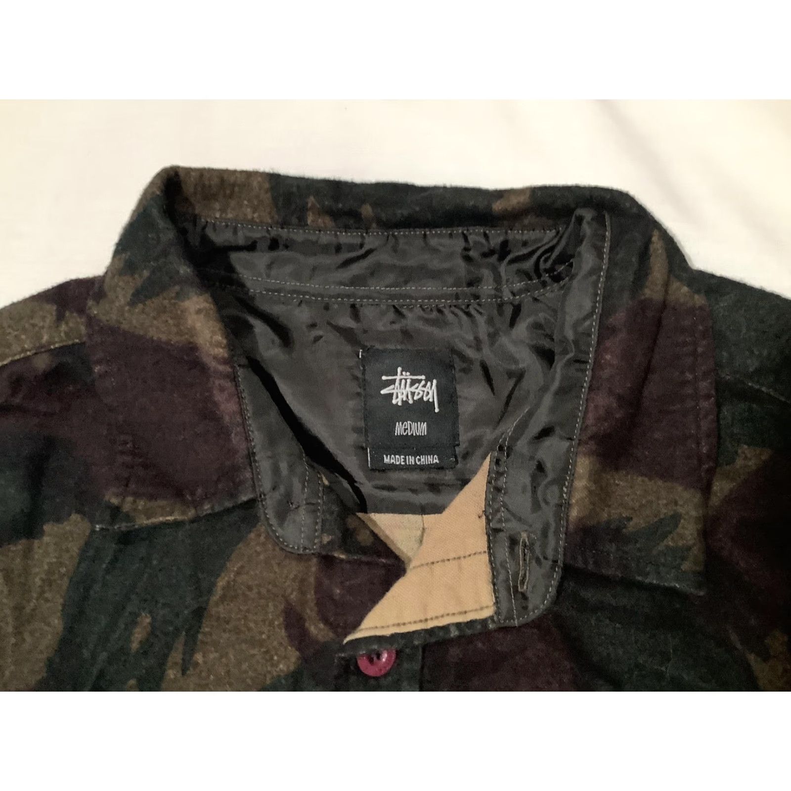 Vintage Stussy Shirt Mens M Green Camo Flannel Long Sleeve Button Front Casual Size US M / EU 48-50 / 2 - 5 Thumbnail