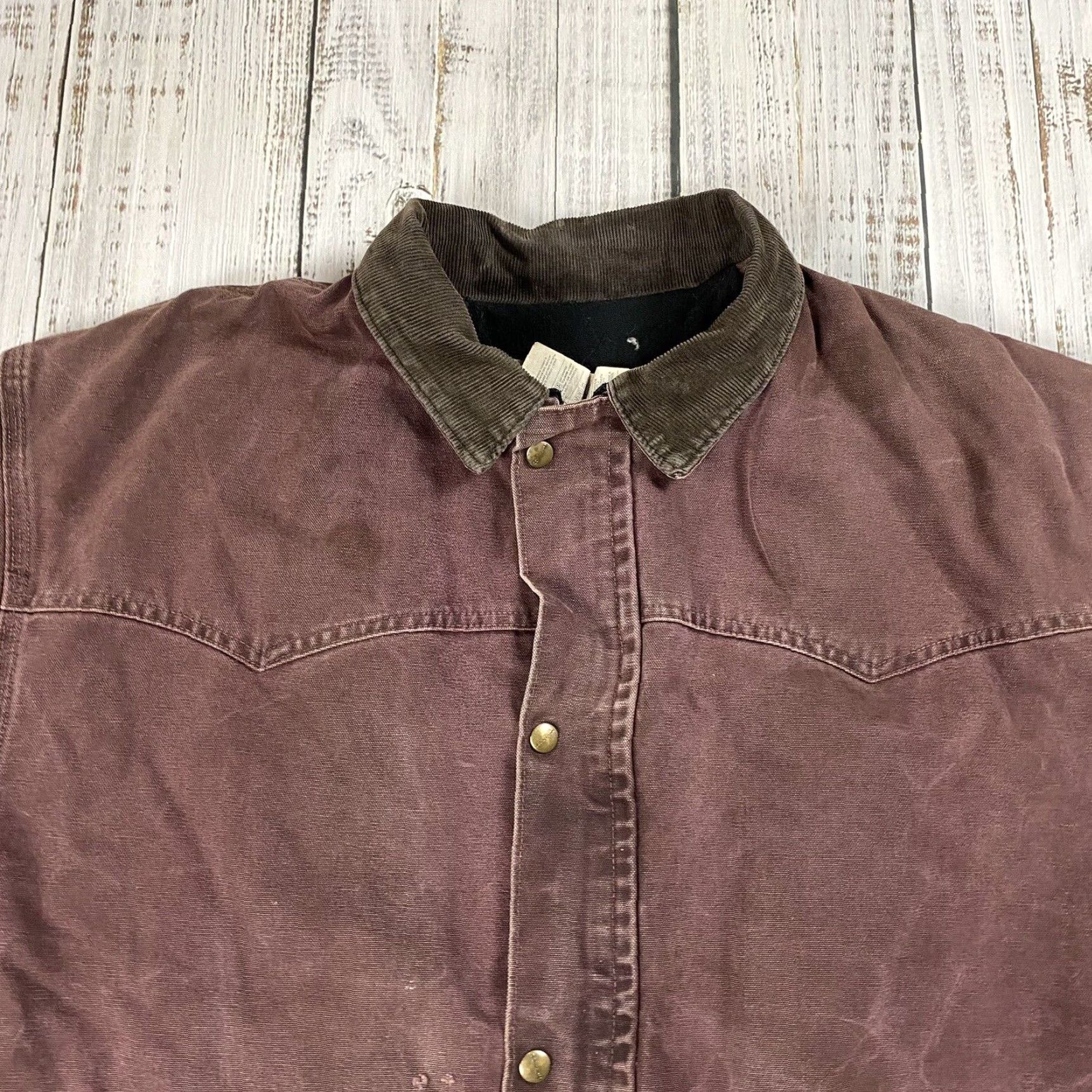 Carhartt VTG Carhartt Jacket 2XL 2XL Mens Brown Quilted Long Coat Workwear Chore Barn C08 1998 90s Reg Cotton Canvas Zip Snap Size US XXL / EU 58 / 5 - 2 Thumbnail