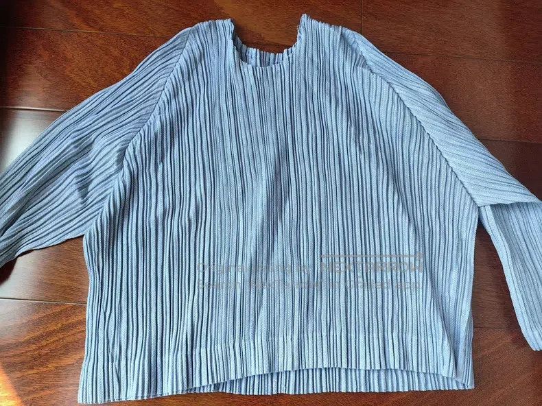 Issey Miyake Issey Miyake Blue Long-Sleeve Top Size L / US 10 / IT 46 - 1 Thumbnail
