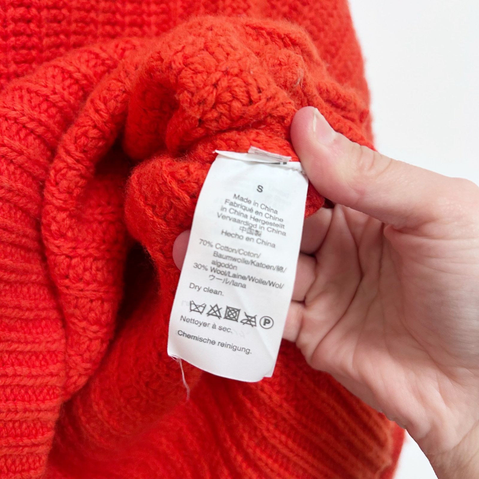 Madewell Madewell Mock Neck Side Bottom Chunky Knit Sweater Sz S Size S / US 4 / IT 40 - 3 Thumbnail