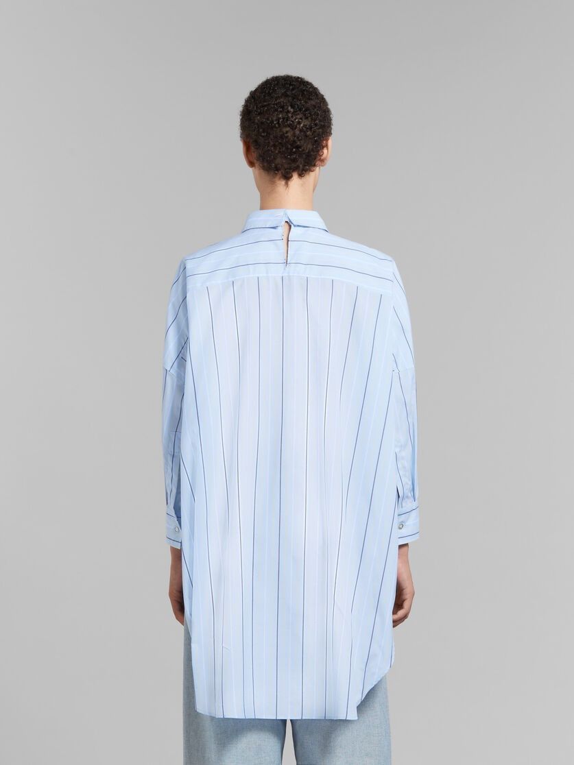 Marni o1w1db10125 Striped Cotton Shirt in Powder Blue Size S / US 4 / IT 40 - 3 Thumbnail