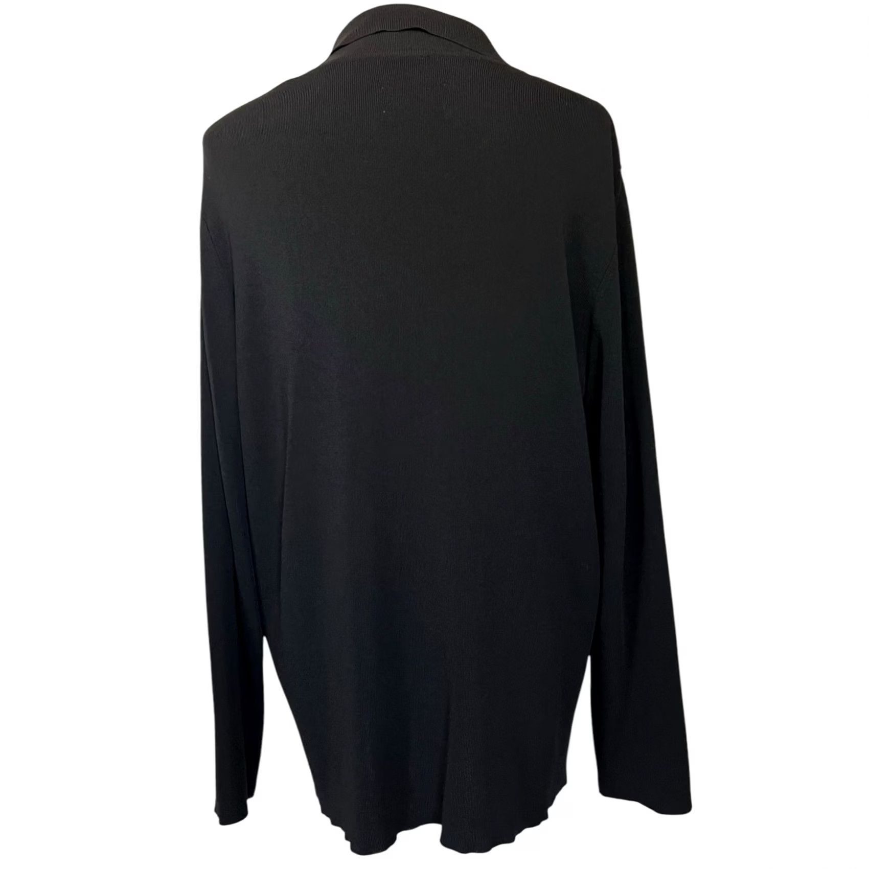 Vintage VINTAGE Chico’s Design Button-Front Top Women’s XL Black Rayon Nylon Knit Shirt Size XL / US 12-14 / IT 48-50 - 5 Thumbnail
