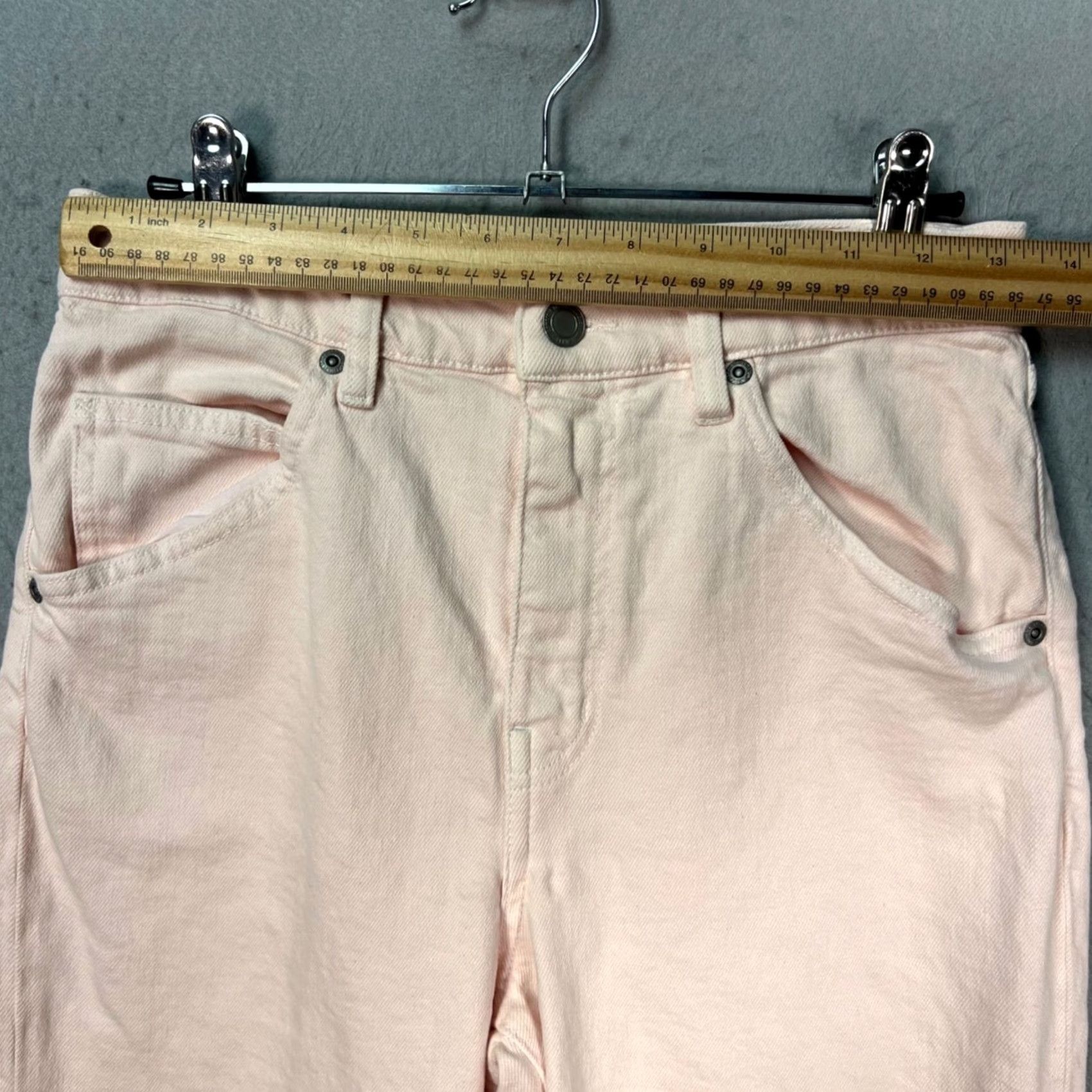 Denime Comptoir des Cotonniers Jeans Womens Size 26 Light Pink Denim 5-Pocket Tapered High Rise Size 26" / US 2 / IT 38 - 6 Thumbnail