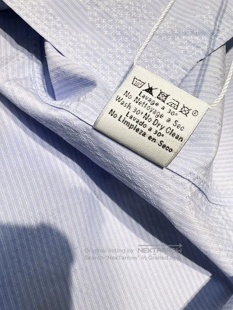 Hermes Hermes Blue Striped Long Sleeve Shirt Size M / US 6-8 / IT 42-44 - 5 Thumbnail