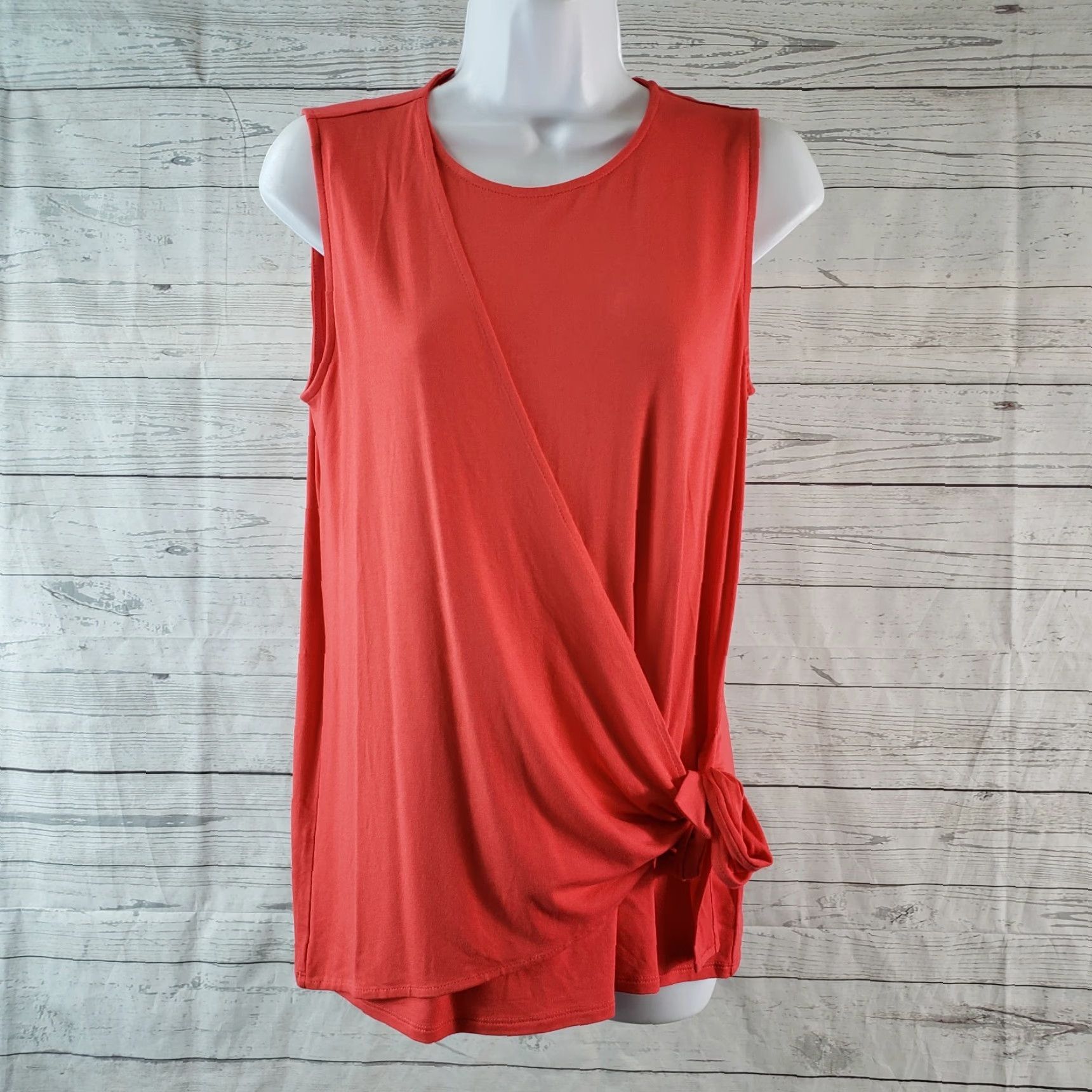 J. Jill J Jill Wearever Collection Womens Tank Top S Pink Side Tie - Regular Rayon Blend Vest Tank Shirt Womens Casual 90s Vintage? Size S / US 4 / IT 40 - 2 Thumbnail