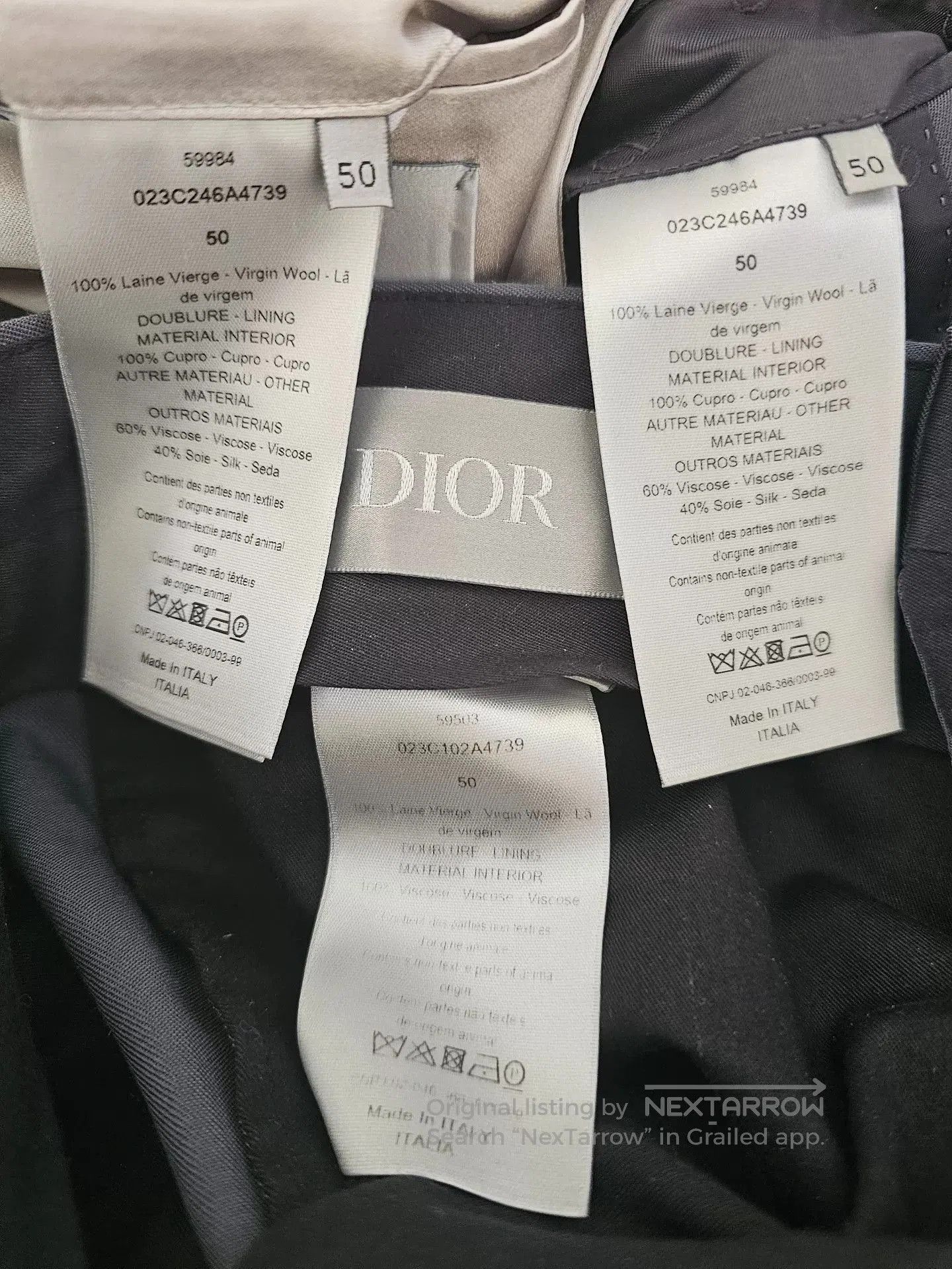 Dior Dior Men's Runway Ribbon Suit Set. Size US L / EU 52-54 / 3 - 8 Thumbnail