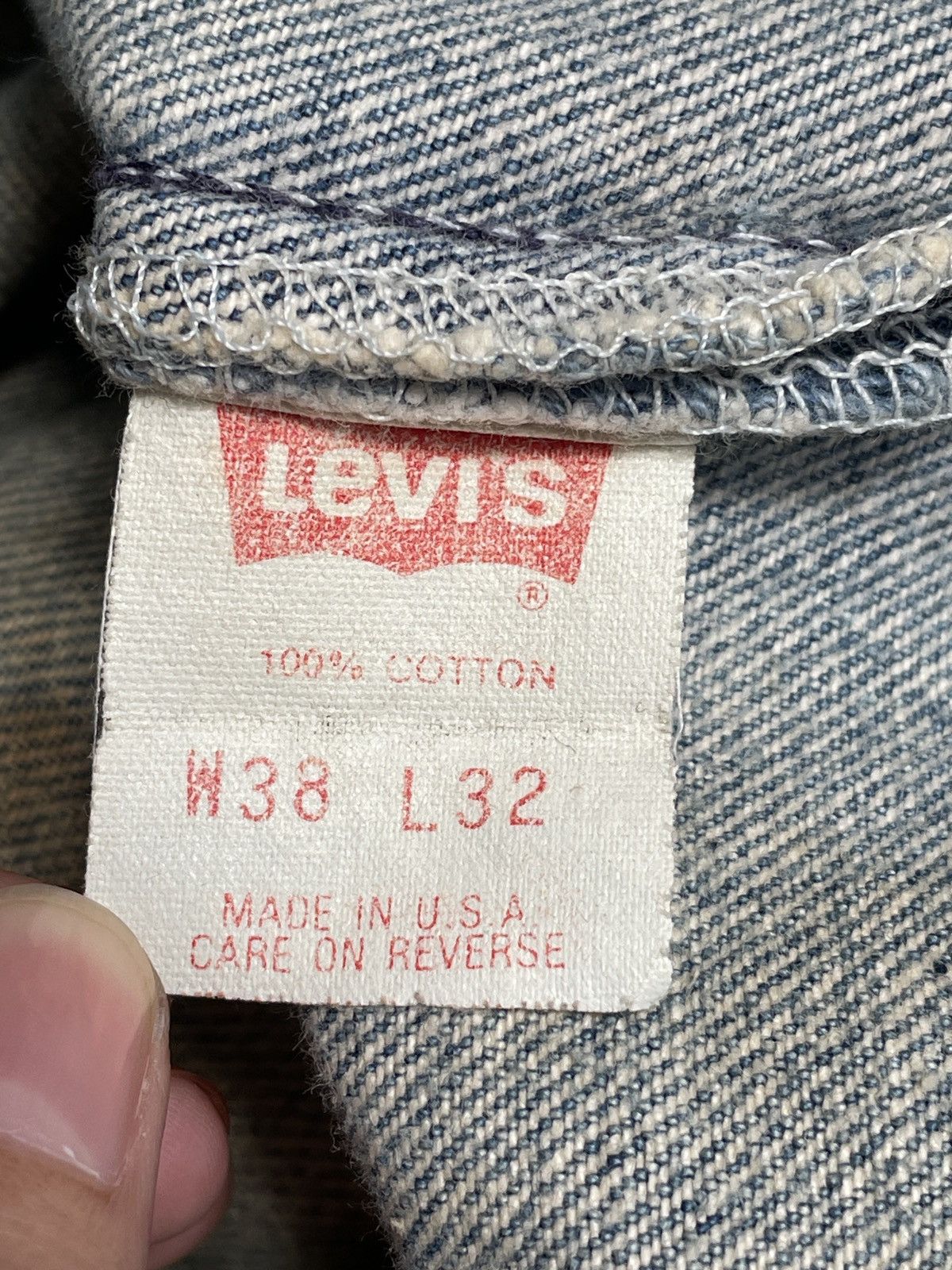 Levi's 38x32 Vintage Brand Levi’s 501 Distressed Jeans 1990s Size US 32 / EU 48 - 11 Thumbnail