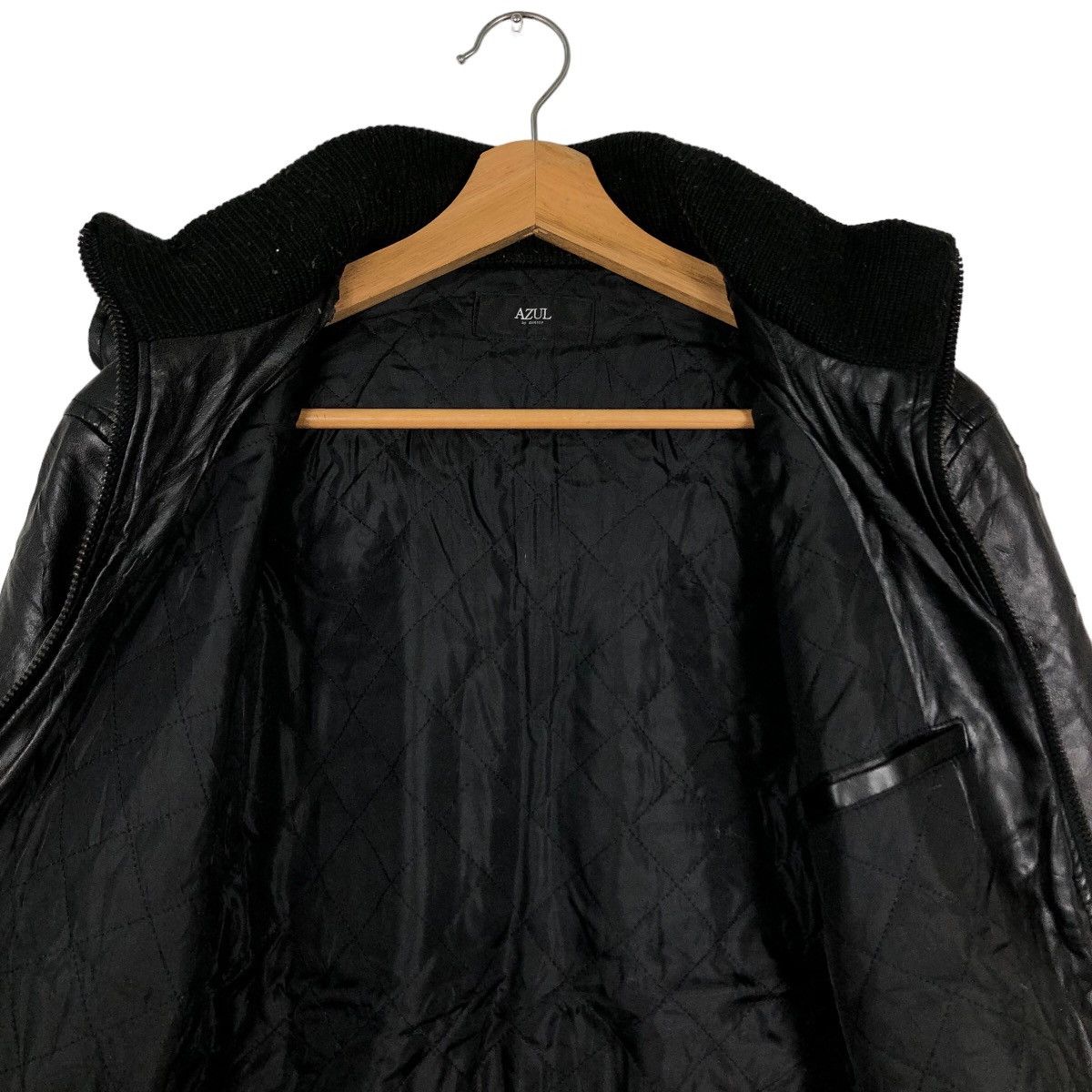Genuine Leather 🔥90’s Soft Leather Bomber Jacket Azul Japan Made Size US S / EU 44-46 / 1 - 12 Thumbnail