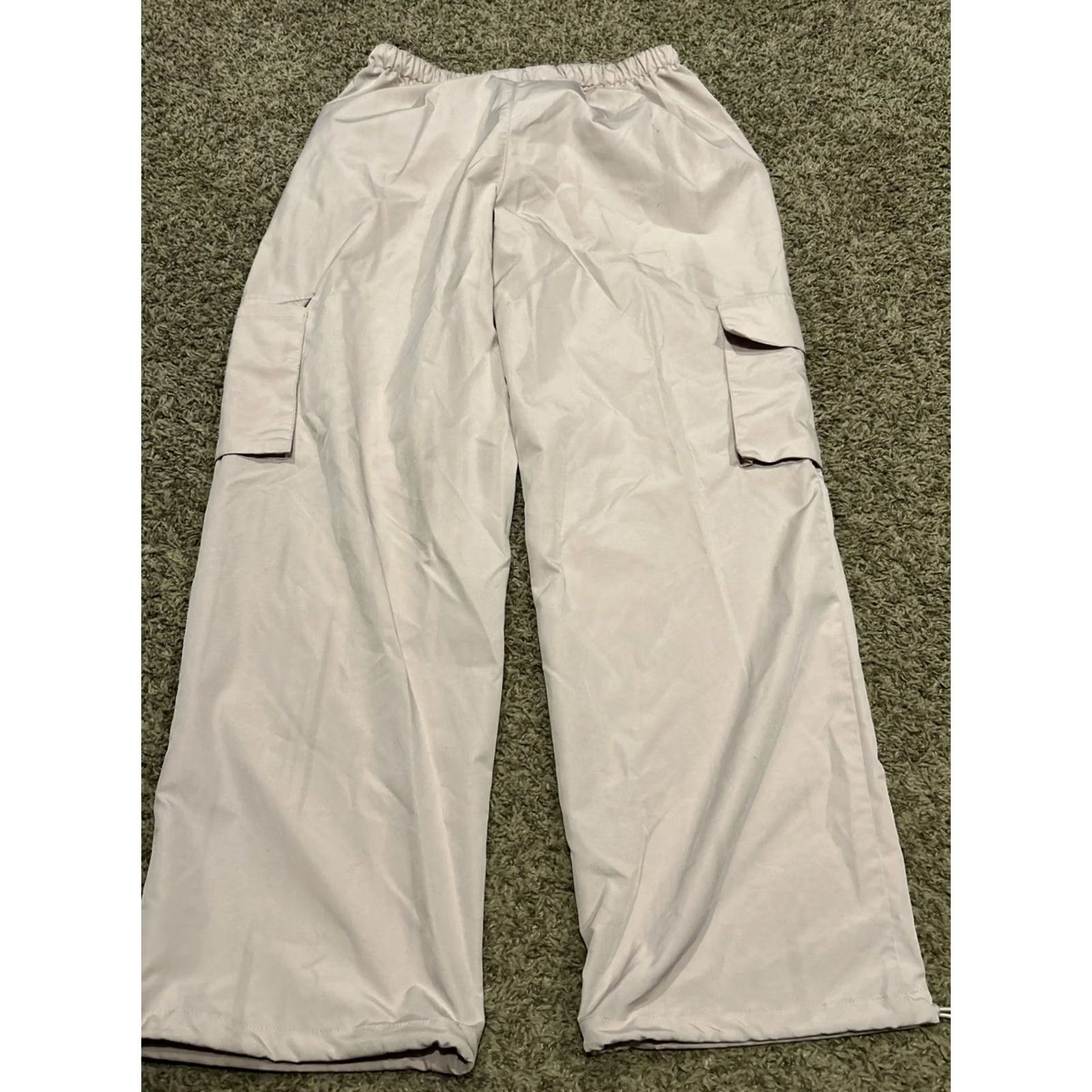 Pinko Zoé Black Cargo Pants M Teen Wide-Leg 90s Pink Polyester Cargo Style Casual Size 32" / US 10 / IT 46 - 4 Thumbnail