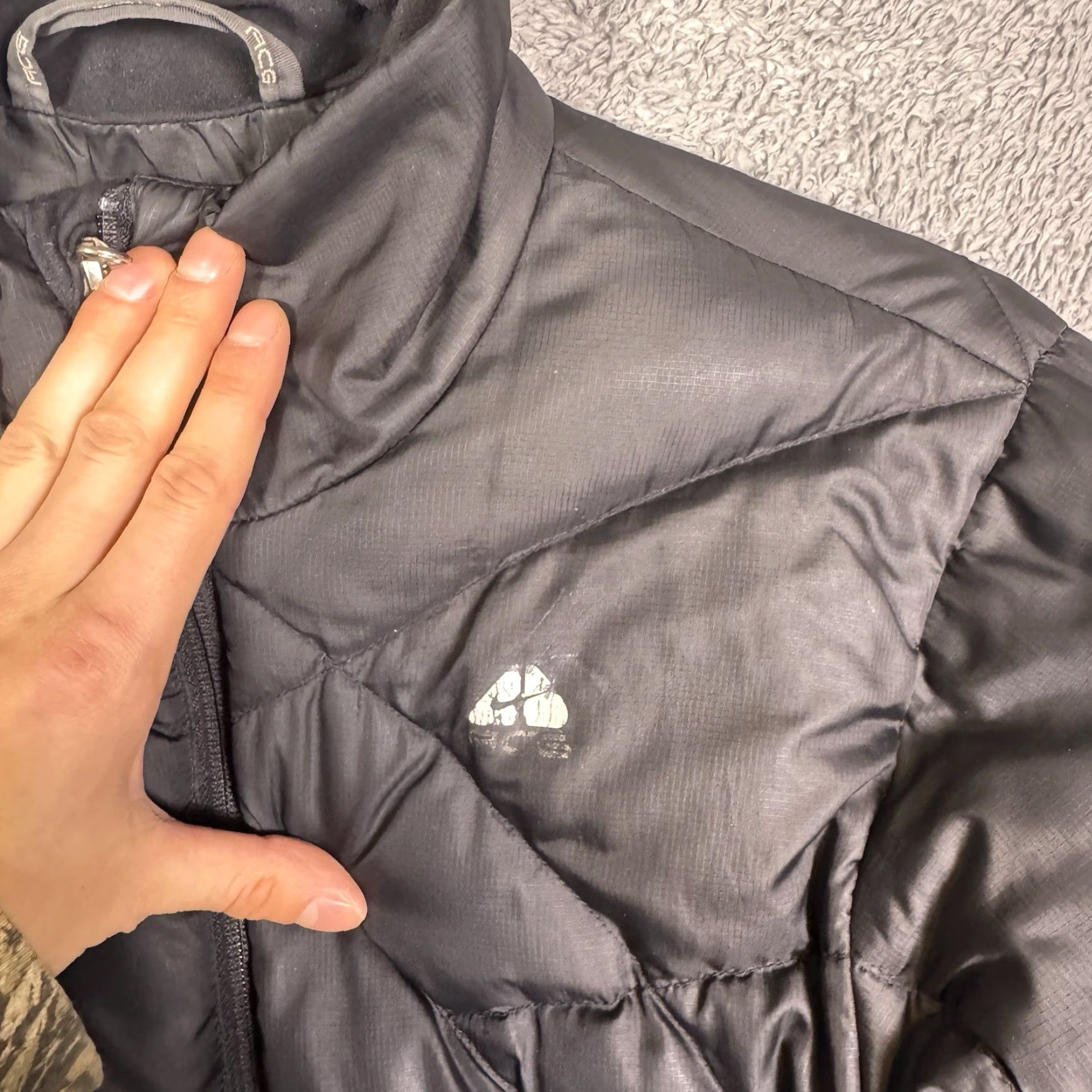 Nike Nike ACG Coat Jacket Womens S Down Puffer Quilted Zip Full Zip Mid-Length Black Logo Ski Outdoor 90s Womens Size S / US 4 / IT 40 - 5 Thumbnail