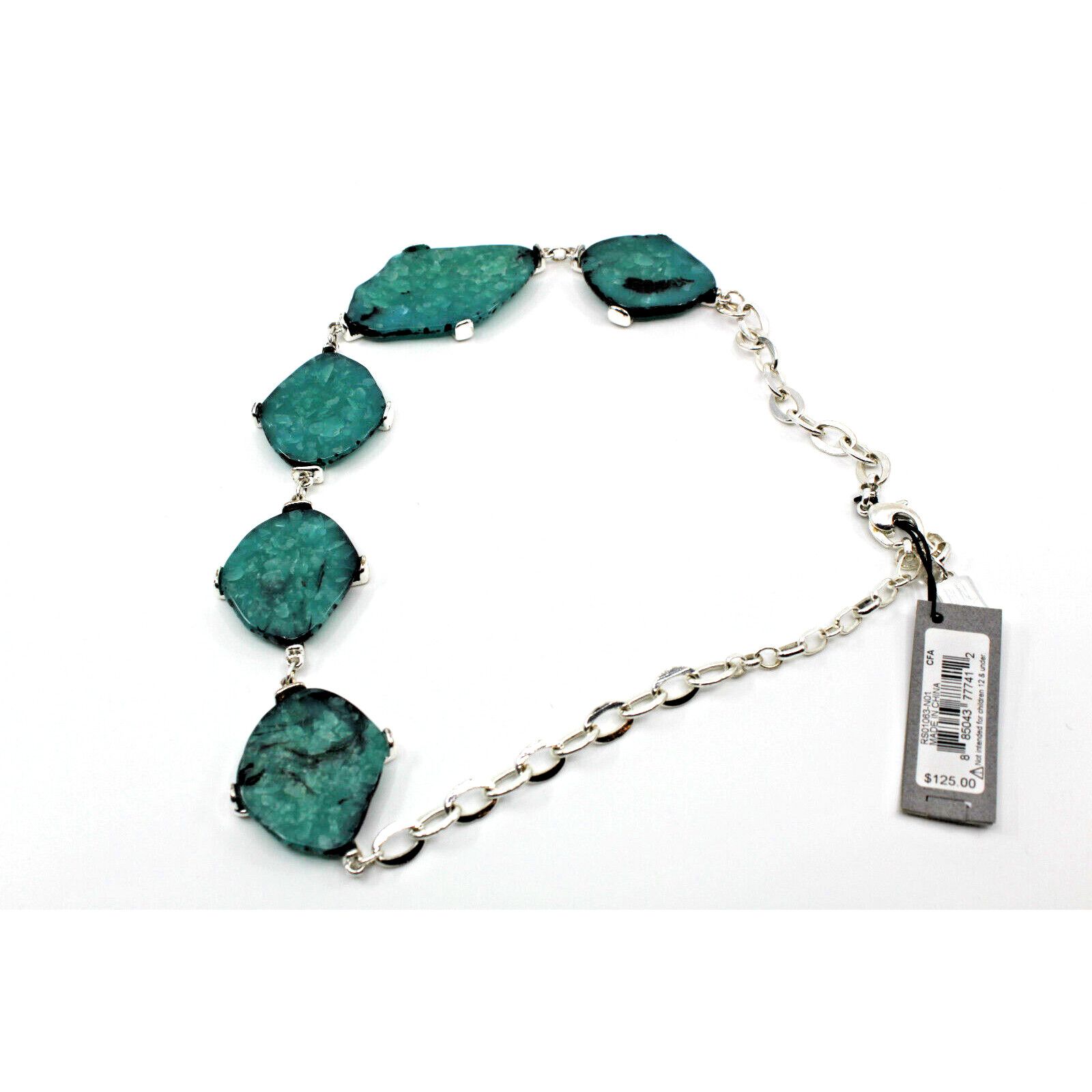 Robert Lee Morris New ROBERT LEE MORRIS Cross Crystal Silvertone Necklace $120 Size ONE SIZE - 3 Thumbnail