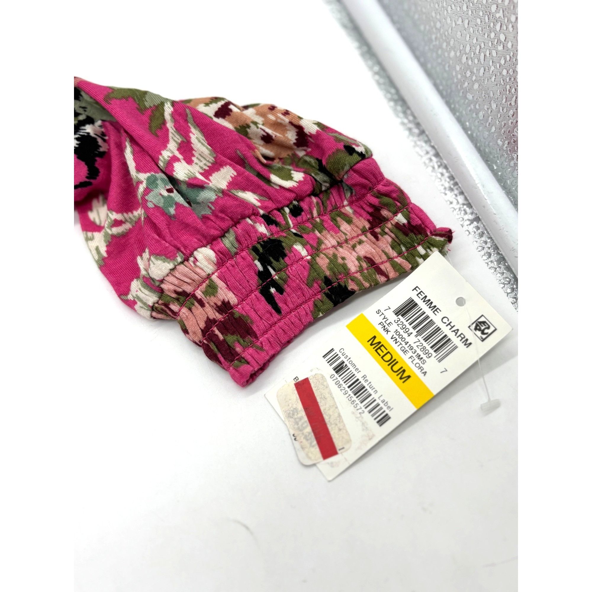 Other Style & Co Floral-Print Smocked Surplice Top, Pink Vintage Size M / US 6-8 / IT 42-44 - 8 Thumbnail