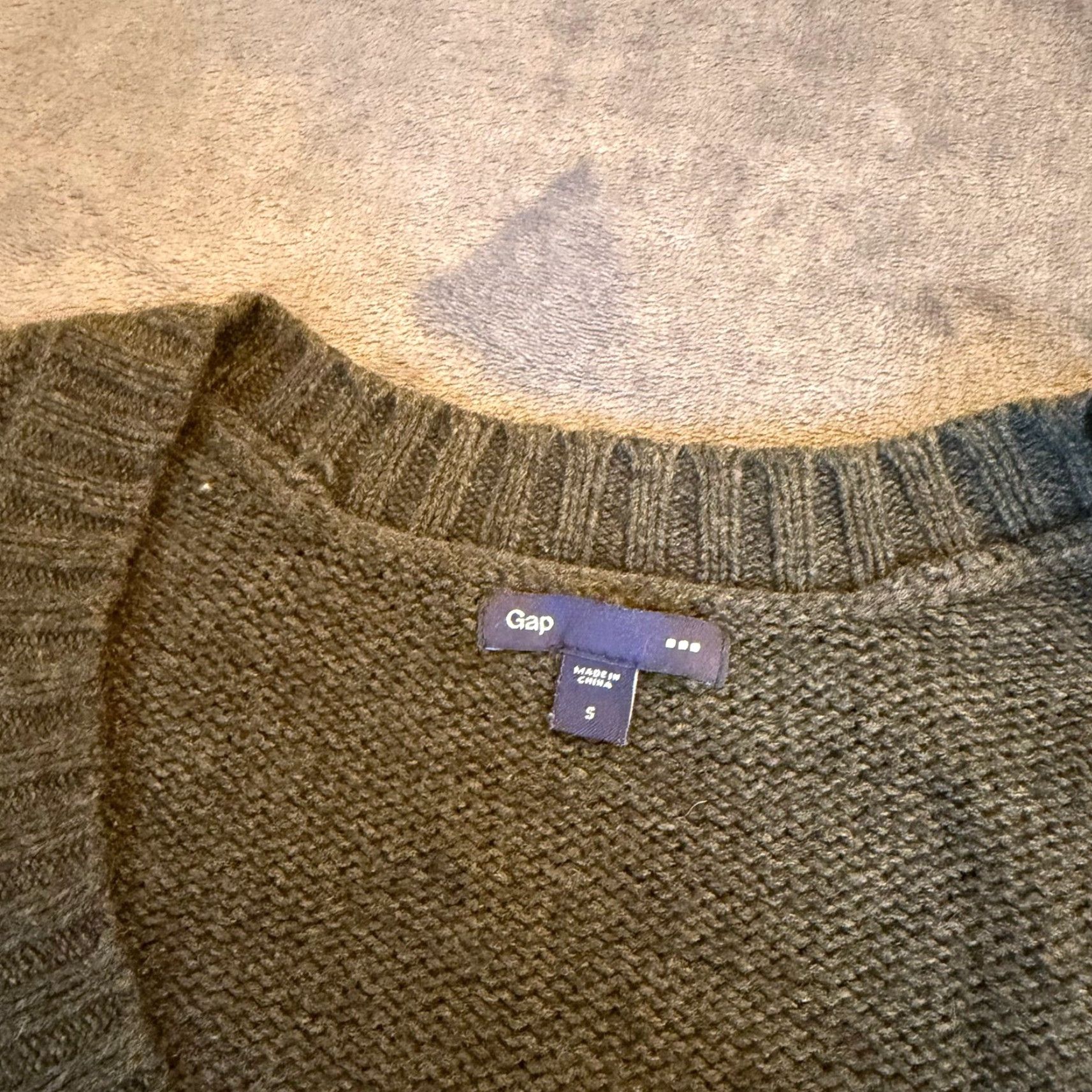 Gap GAP Cable Knit Sweater Olive Green Scoop Neck Long Sleeve Women Small Size S / US 4 / IT 40 - 2 Thumbnail