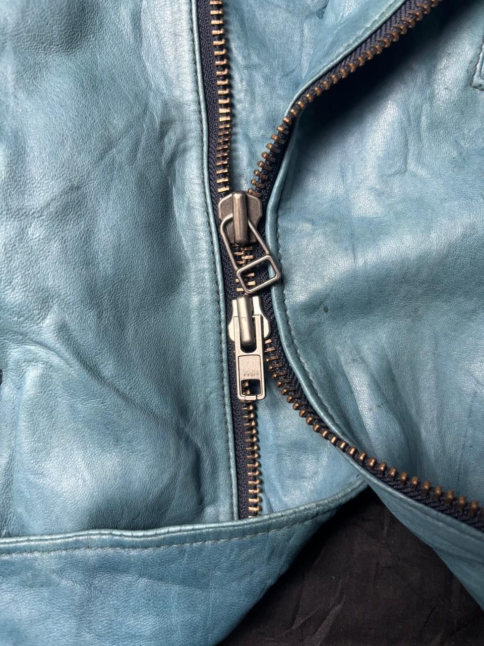 Tete Homme 2000s Tete Homme Asymmetric Leather Jacket Size US S / EU 44-46 / 1 - 7 Thumbnail