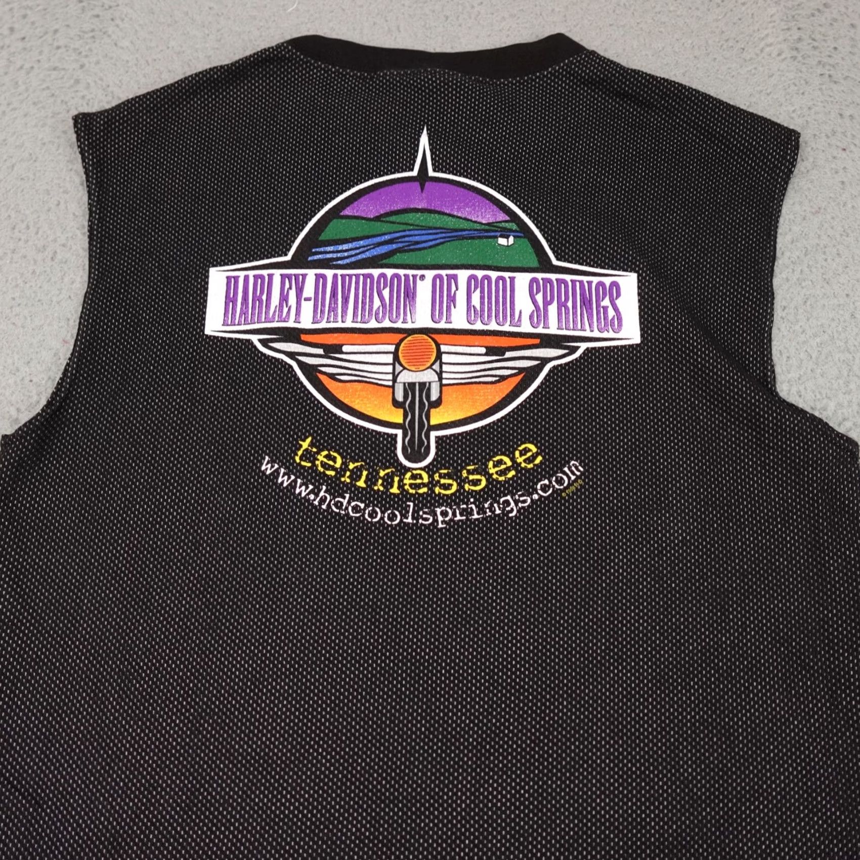 Harley Davidson VINTAGE Harley-Davidson Jersey Mens XL Black Sleeveless Y2K Grunge Bike Size US XL / EU 56 / 4 - 7 Thumbnail