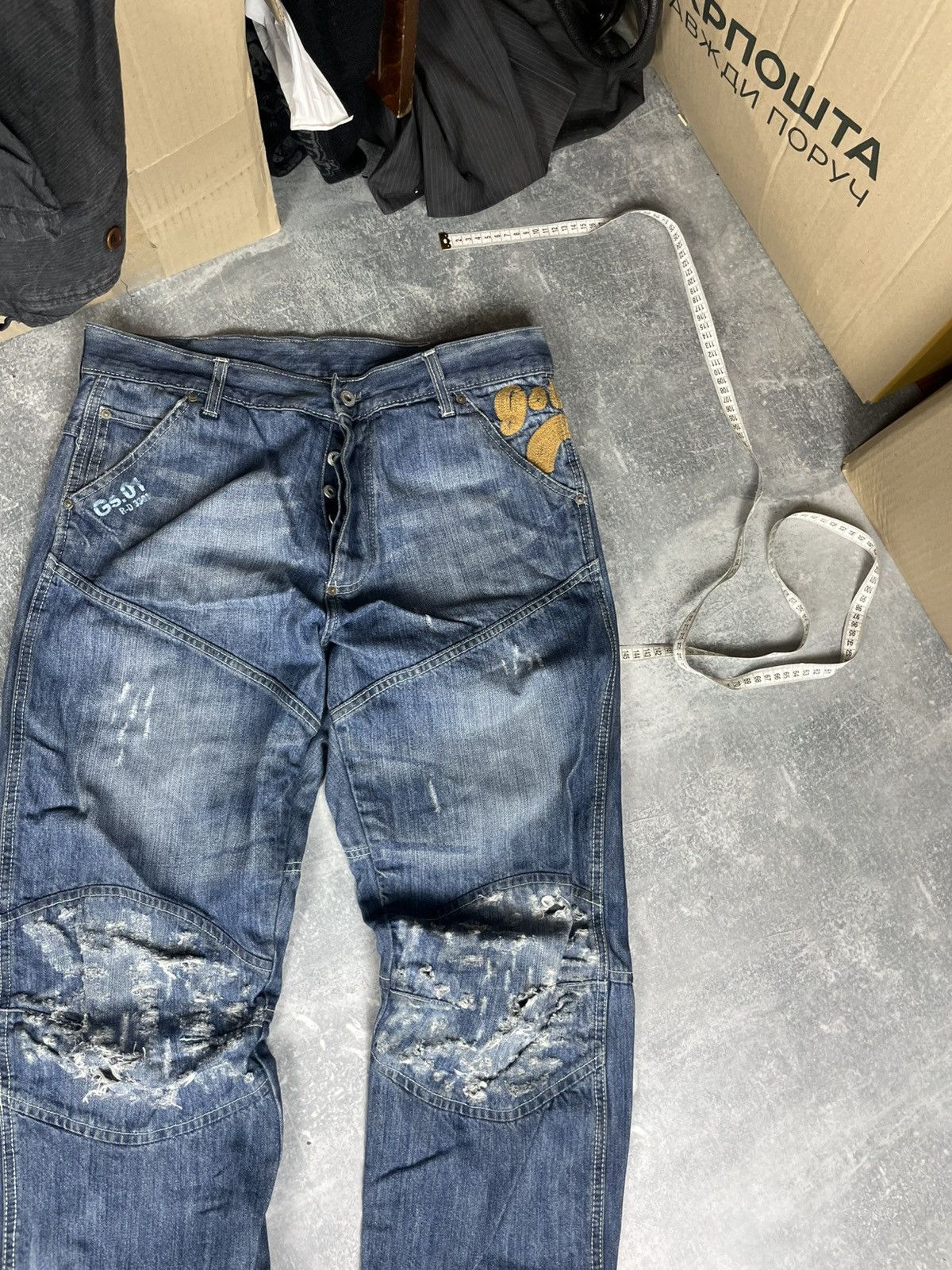 G-Star Vintage baggy big logo G Star Raw Elwood carter embro jeans Size US 32 / EU 48 - 8 Thumbnail