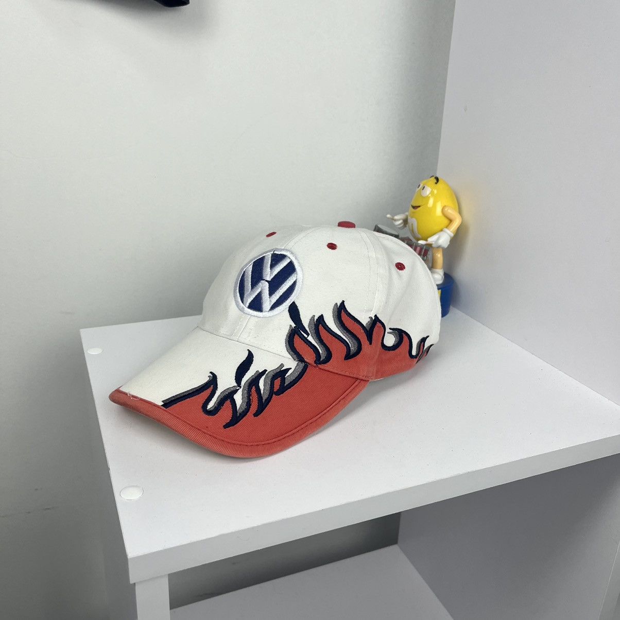 Designer × Vintage 🛻VINTAGE🛻 Volkswagen Racing flame logo baseball Cap Size ONE SIZE - 1 Thumbnail