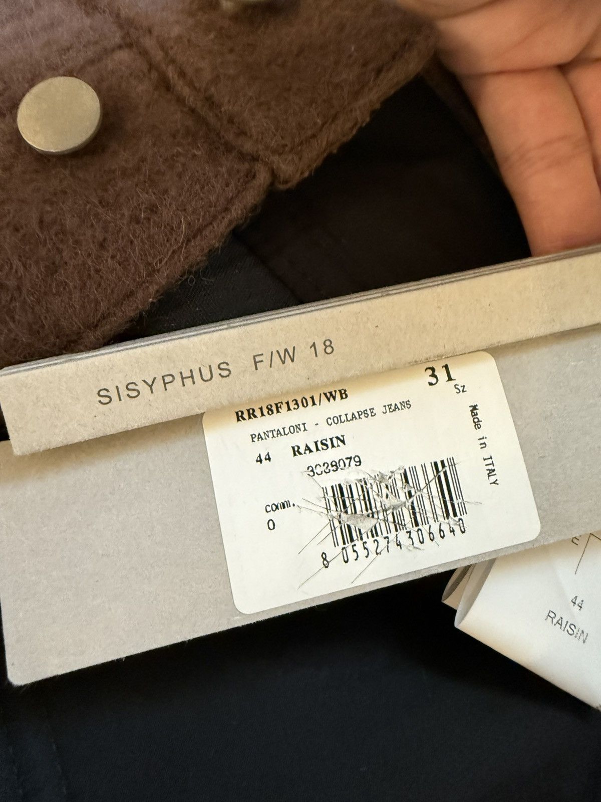 Rick Owens Wool “COLLAPSE JEANS” Size US 31 - 8 Thumbnail