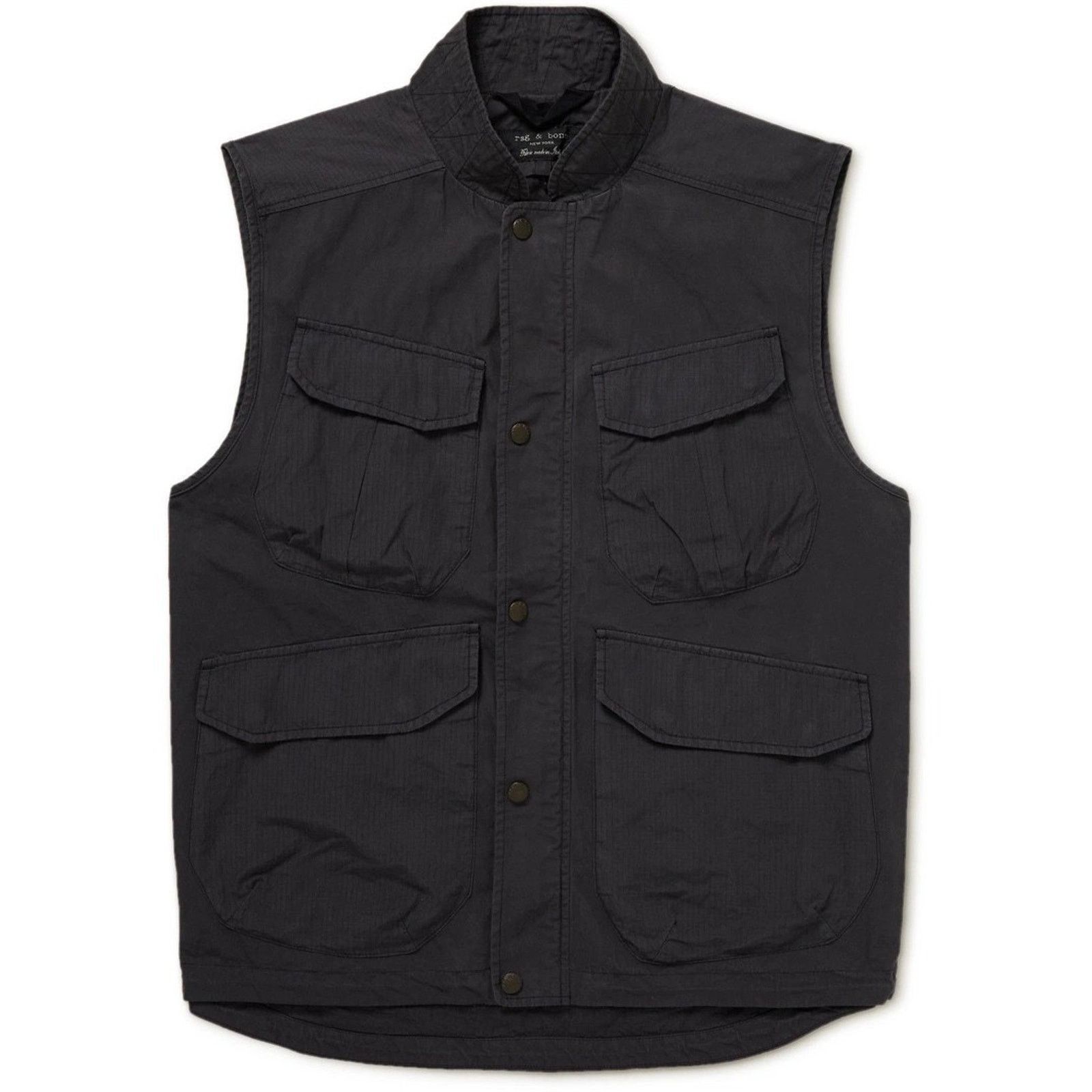 Rag & Bone RAG & BONE Trent Ripstop Gilet Button Zip Utility Italy M Size US M / EU 48-50 / 2 - 6 Thumbnail