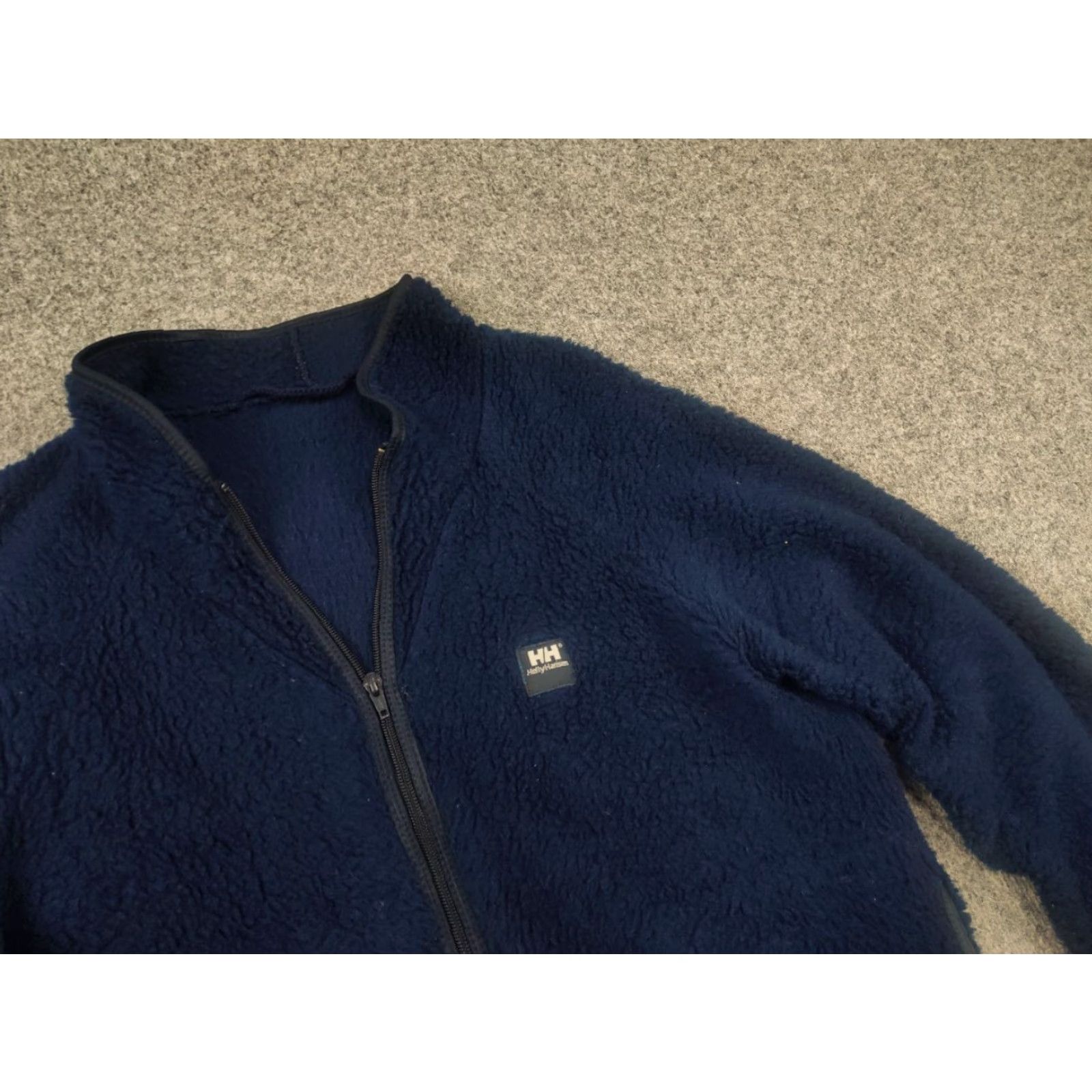 Helly Hansen VINTAGE Helly Hansen Deep Pile Sherpa Fleece Navy Logo Zip Jacket Size US M / EU 48-50 / 2 - 4 Thumbnail