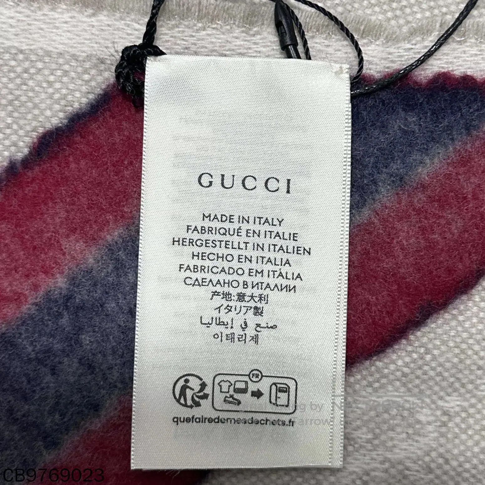 Gucci Multi-Patterned Fringed Scarf. Size ONE SIZE - 5 Thumbnail
