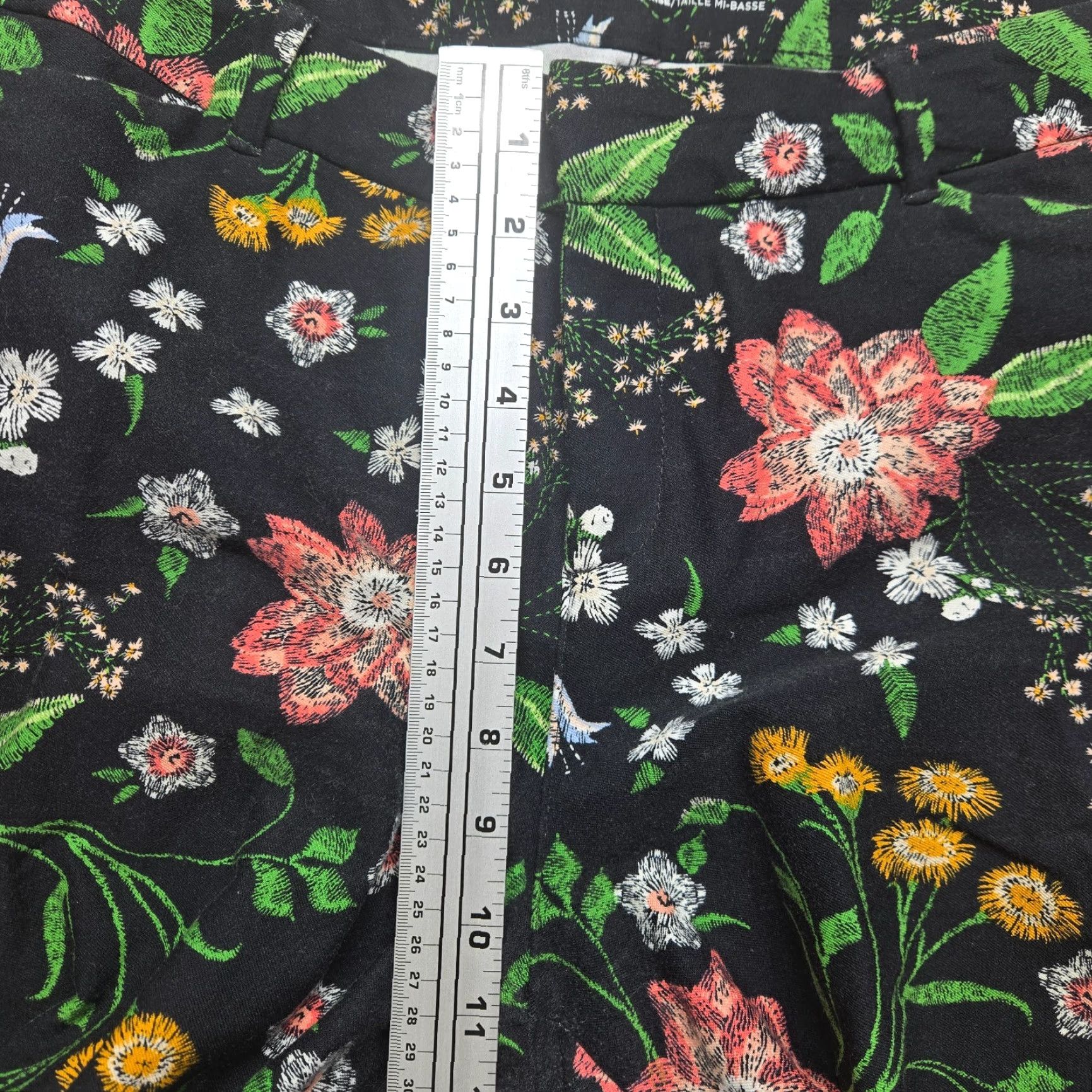 Old Navy Old Navy Floral Pants Women's 16 Mid Rise Skinny Ankle Casual Workwear Blue Size 38" / US 16 / IT 52 - 6 Thumbnail