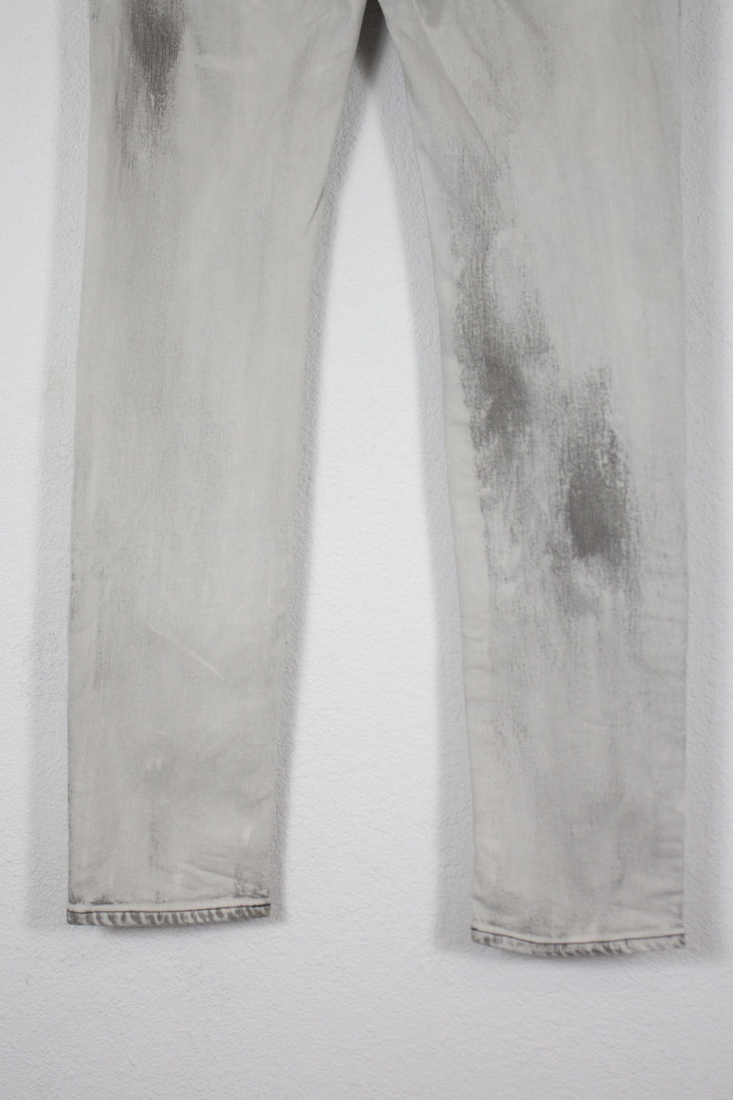 Balmain × Pierre Balmain Womens Balmain Bleach Acid Washed Avant Garde Jeans Y2K Size 26" / US 2 / IT 38 - 8 Thumbnail