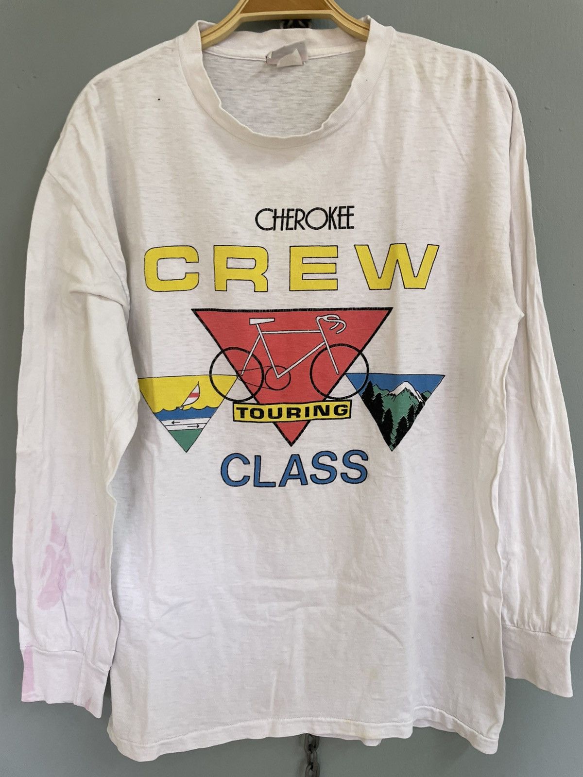 Cherokee Vintage 80s Cherokee Crew Touring bike long sleeve t shirt Size US L / EU 52-54 / 3 - 3 Thumbnail