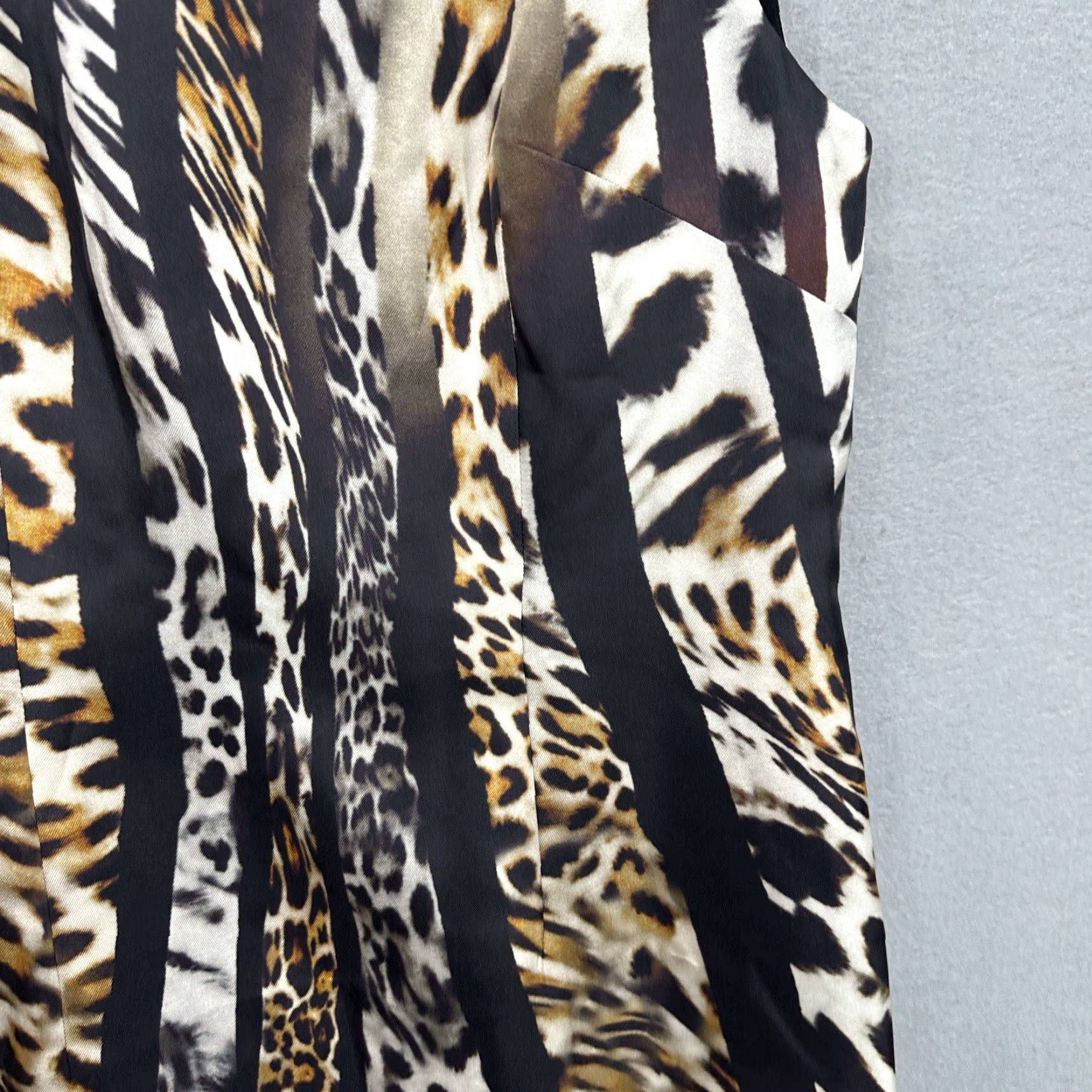 KOBI HALPERIN Kobi Halperin Kery Dress Women XS Animal Print Shift Leopard Clothing Sleeveless Black Silk Knee Vintage No Size XS / US 0-2 / IT 36-38 - 7 Thumbnail
