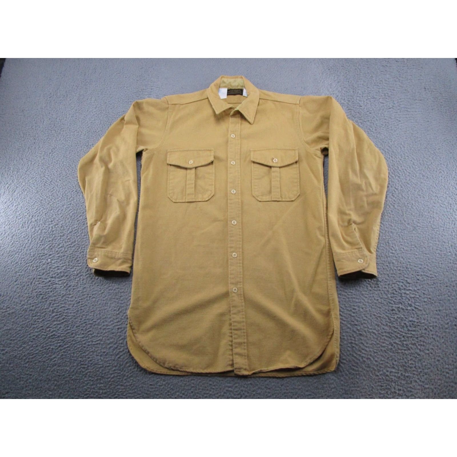 Eddie Bauer VINTAGE Eddie Bauer Flannel Shirt Tall L Gold 90s Chamois Grunge Button-Front Long Sleeve Mens Size US L / EU 52-54 / 3 - 2 Thumbnail